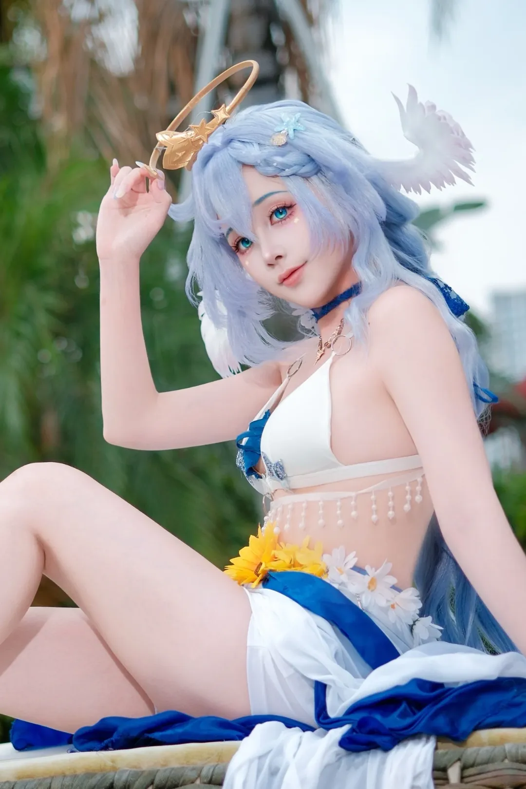 星穹鐵道, 知更鳥cos, 泳裝cos, cosplay攝影, 水邊拍攝 - 第1張