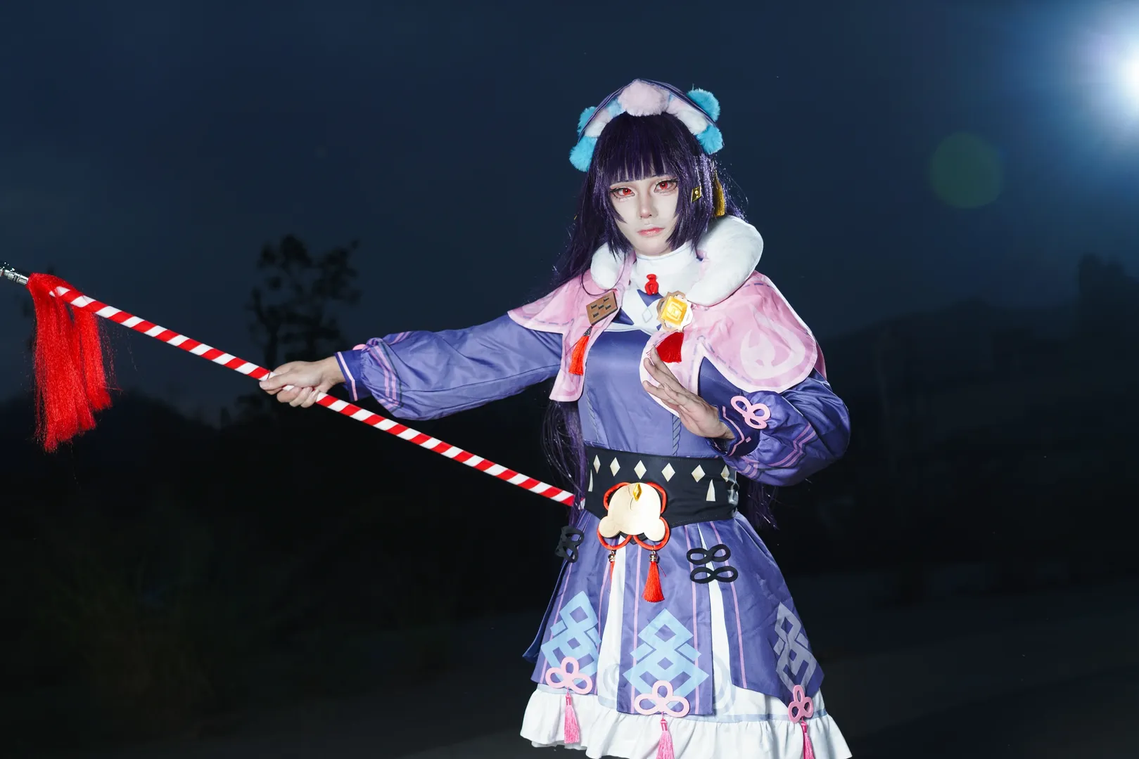 原神, 云堇cos, 神女劈观, 台山约拍, 紫丝袜 - 第2张