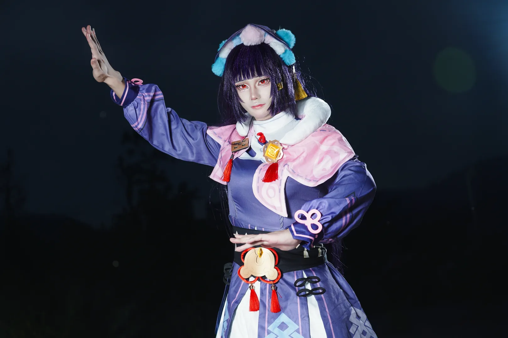 原神, 云堇cos, 神女劈观, 台山约拍, 紫丝袜 - 第4张