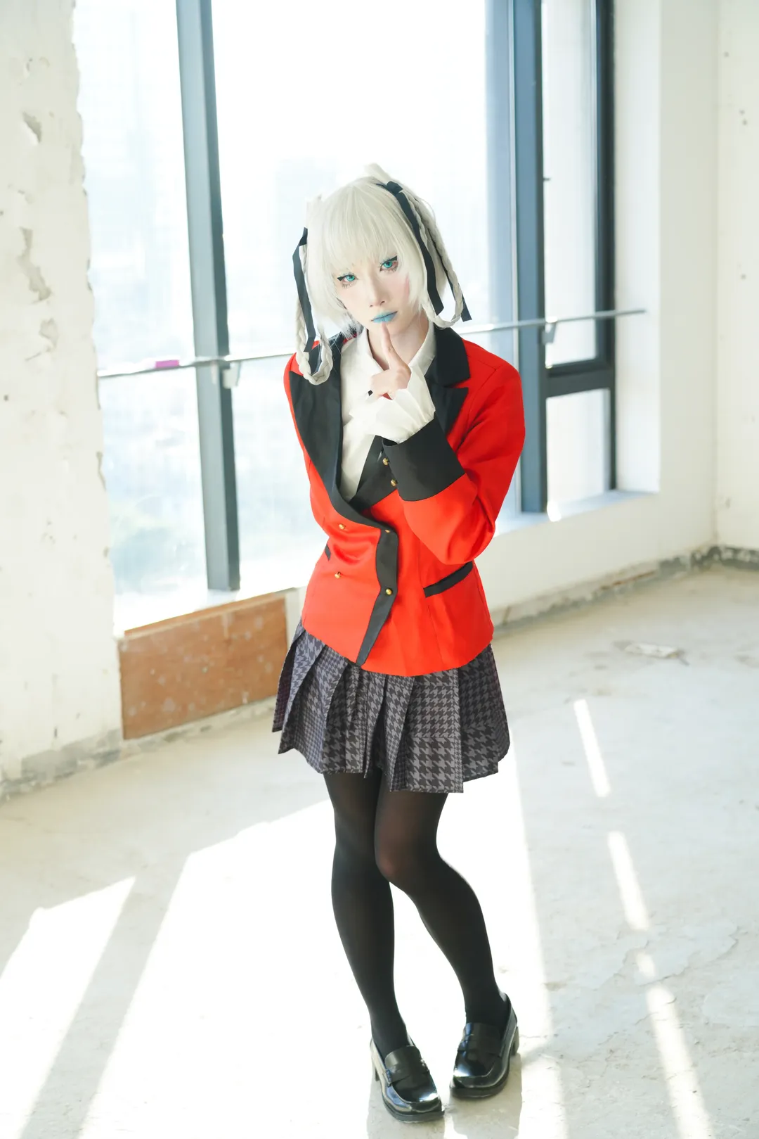 イベント写真, 二次元コスプレ, 賭ケグルイ, 黒タイツ コーデ, 桃喰綺羅莉コスプレ