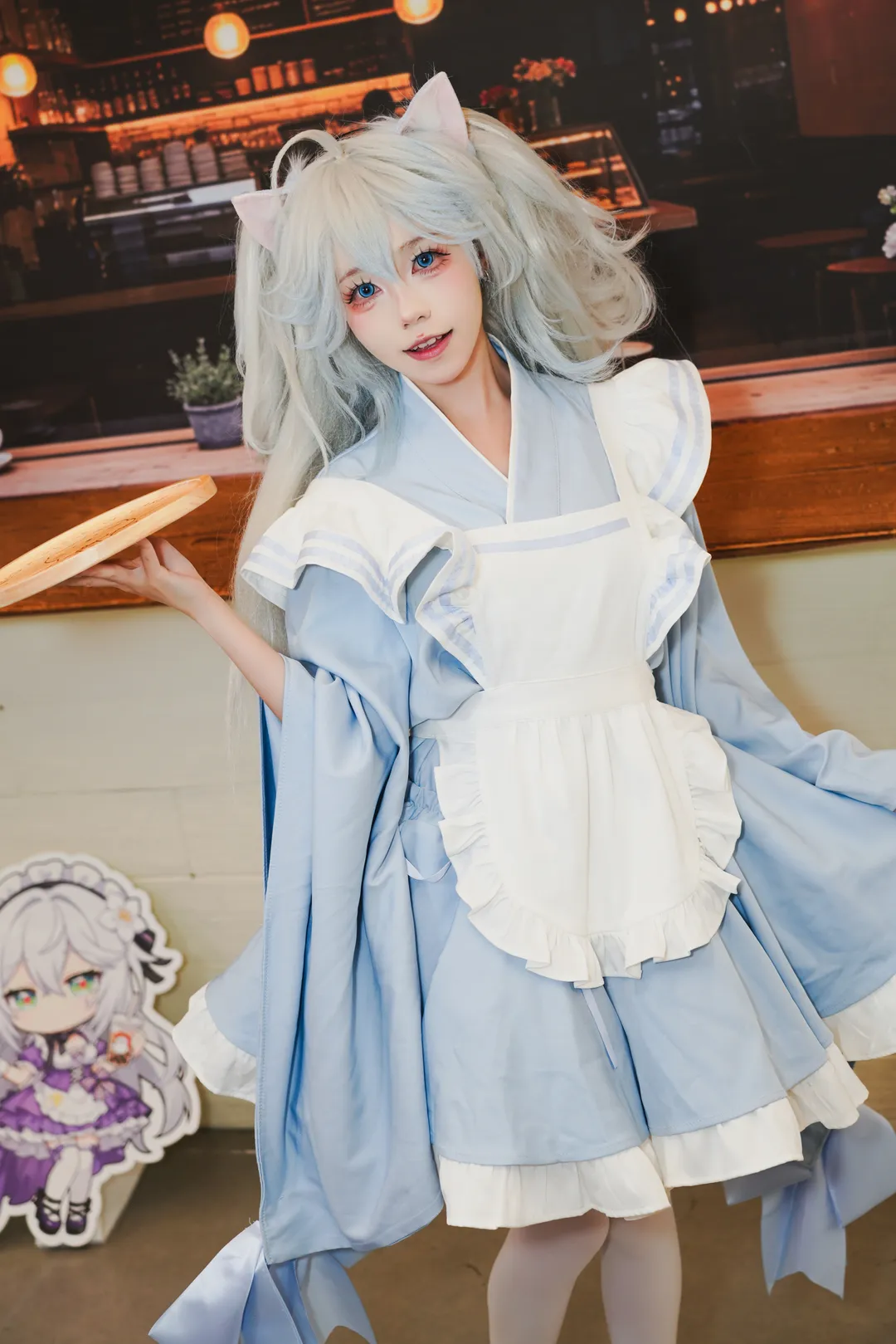 漫展返图, 女仆装cosplay, 白丝cosplay, 伊芙cos, 芙娅之魂 - 第3张