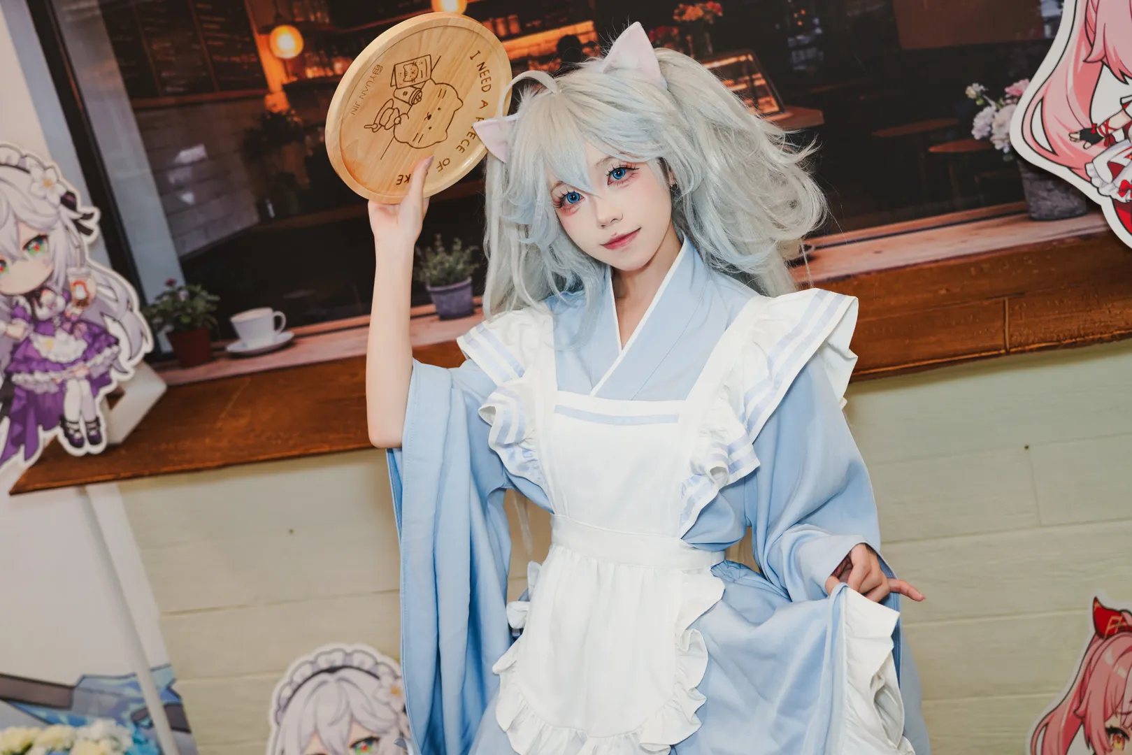 漫展返图, 女仆装cosplay, 白丝cosplay, 伊芙cos, 芙娅之魂 - 第4张