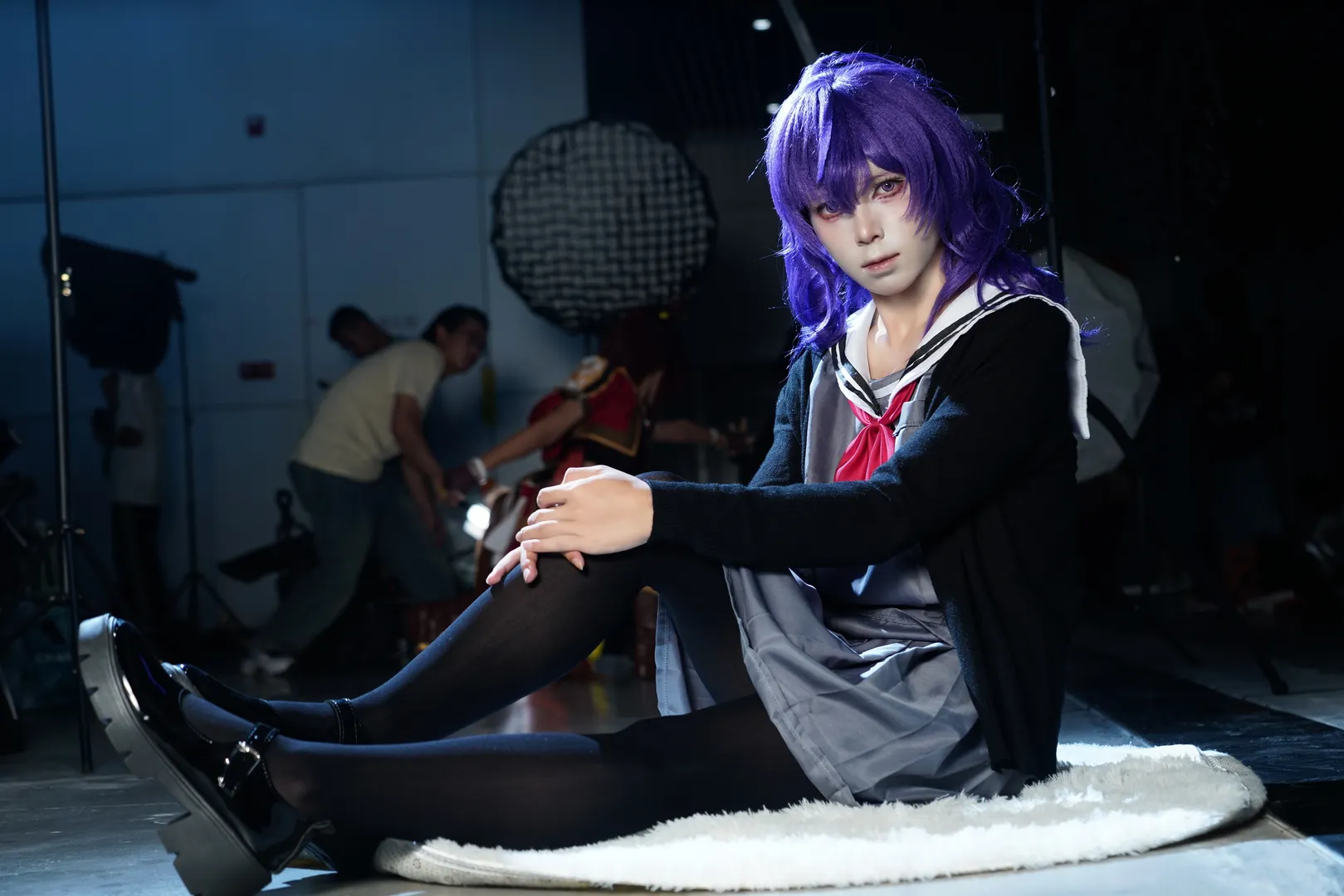 Convention photos, Sailor suit outfit, Asahina Mafuyu cosplay, Hatsune Miku: Colorful Stage!, Tights cosplay - Image 3