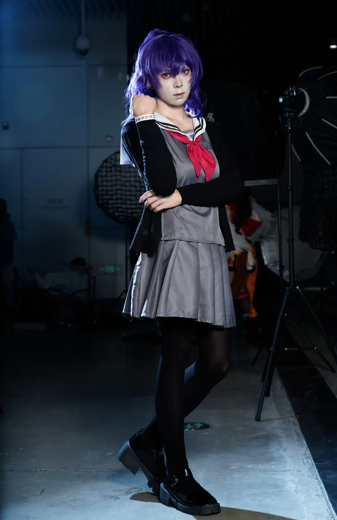 Convention photos, Sailor suit outfit, Asahina Mafuyu cosplay, Hatsune Miku: Colorful Stage!, Tights cosplay - Image 4