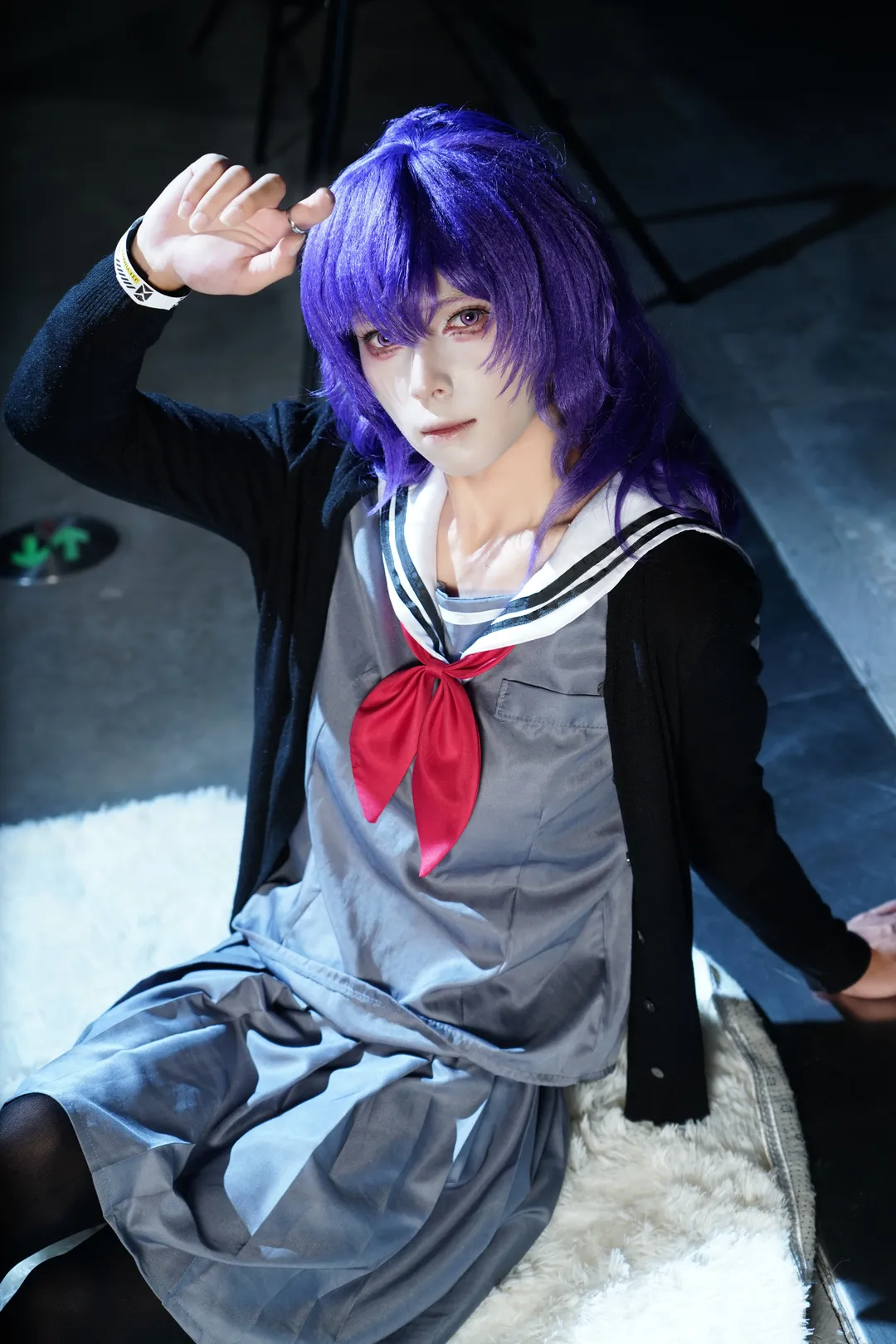 Convention photos, Sailor suit outfit, Asahina Mafuyu cosplay, Hatsune Miku: Colorful Stage!, Tights cosplay - Image 8