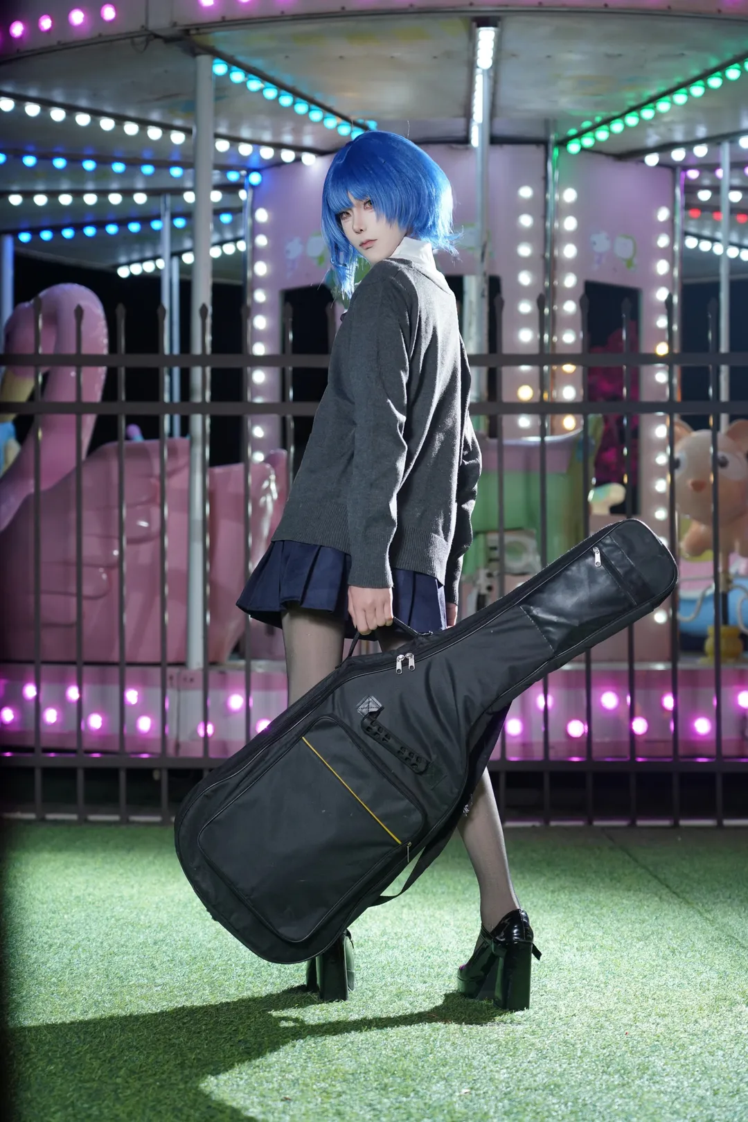 cosplay, 黑丝, 正片, 孤独摇滚, 山田凉cos - 第1张