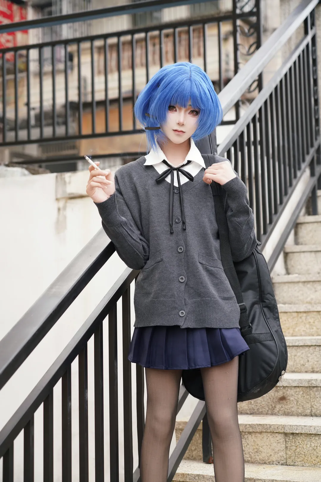 cosplay, 黑丝, 正片, 孤独摇滚, 山田凉cos
