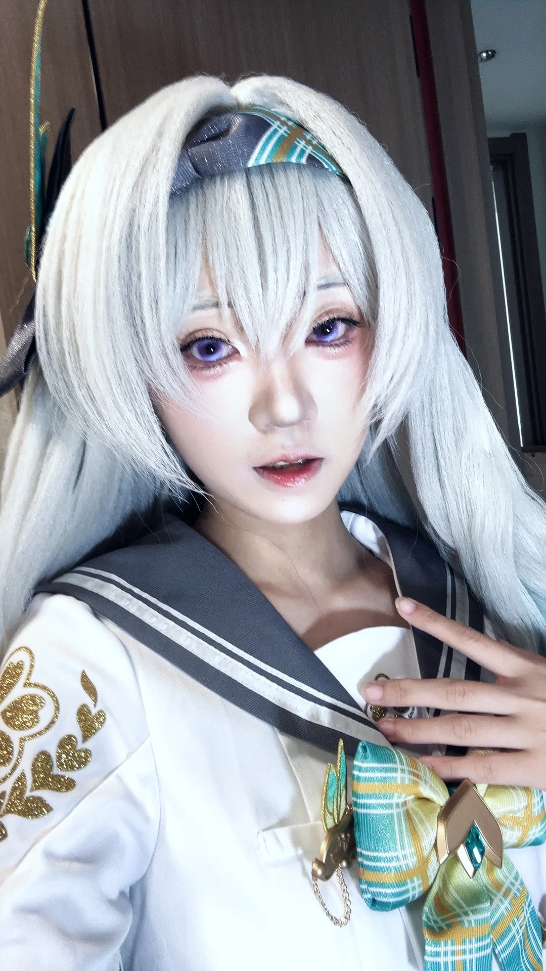 崩坏星穹铁道, 流萤cos, cosplay摄影, 二次元穿搭, 白发紫瞳