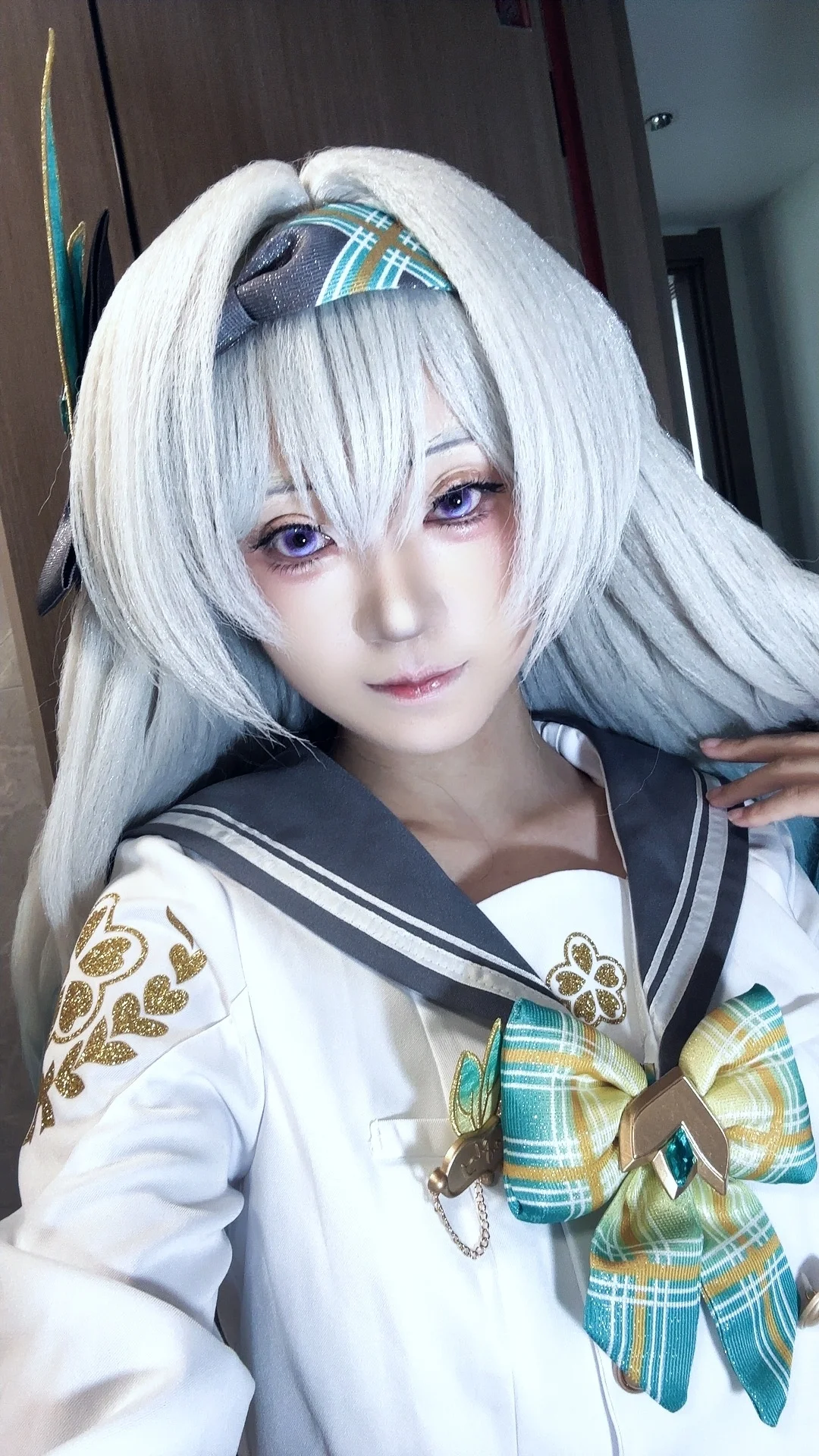 崩壊：スターレイル, ホタル コスプレ, アニメコスプレ, 銀髪紫瞳のコスプレ, 春の贈り物スタイリング