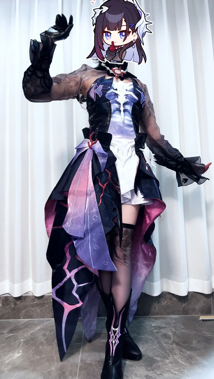 崩坏星穹铁道, 海瑟音cos, 次元依, 二次元穿搭, cosplay试衣