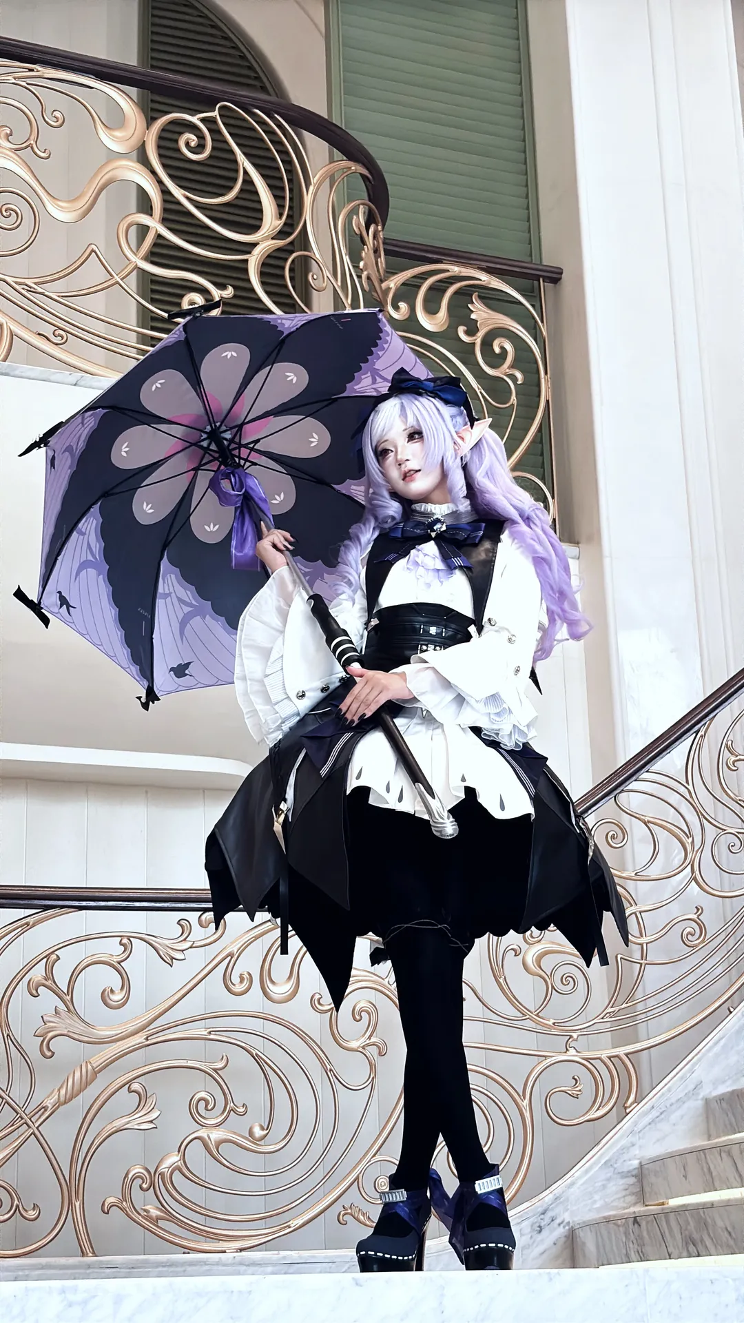 绝区零, 薇薇安cos, cosplay摄影, 哥特洋装, 紫发精灵