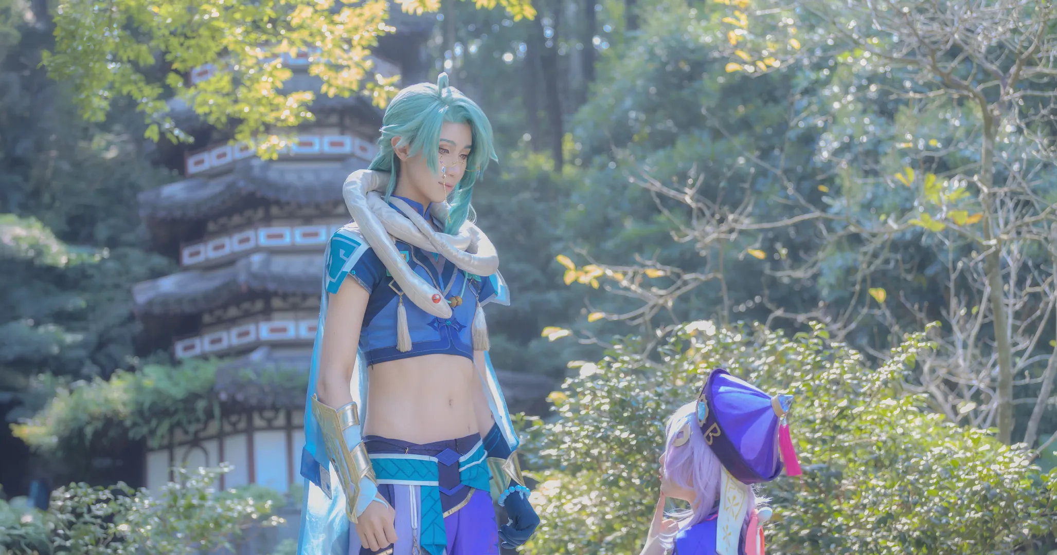 原神, 国风cosplay, 动漫角色扮演, 白术cos, 园博园外景 - 第3张