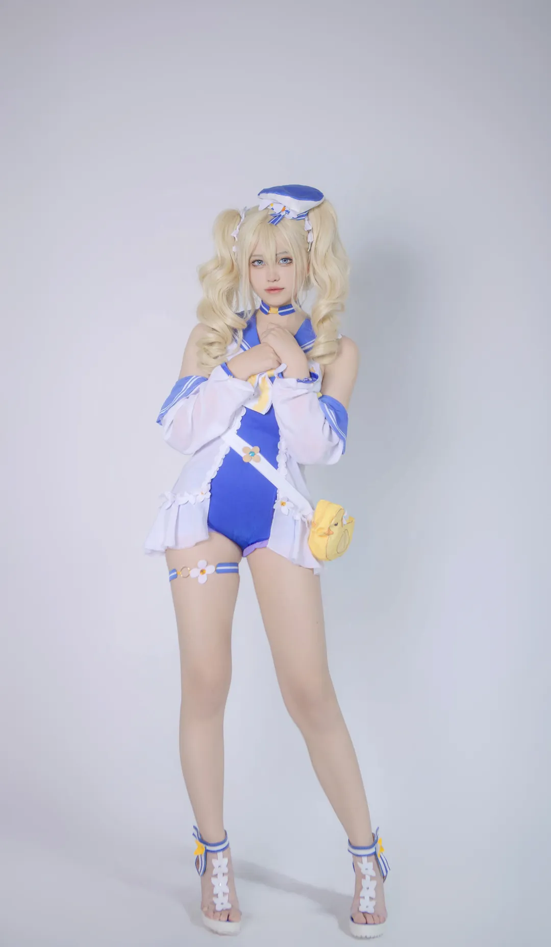 原神, 芭芭拉cos, 水手服, cosplay分享, 腿环