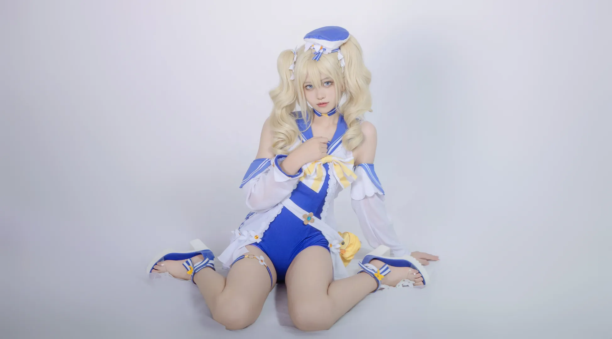 原神, 芭芭拉cos, 水手服, cosplay分享, 腿环 - 第3张