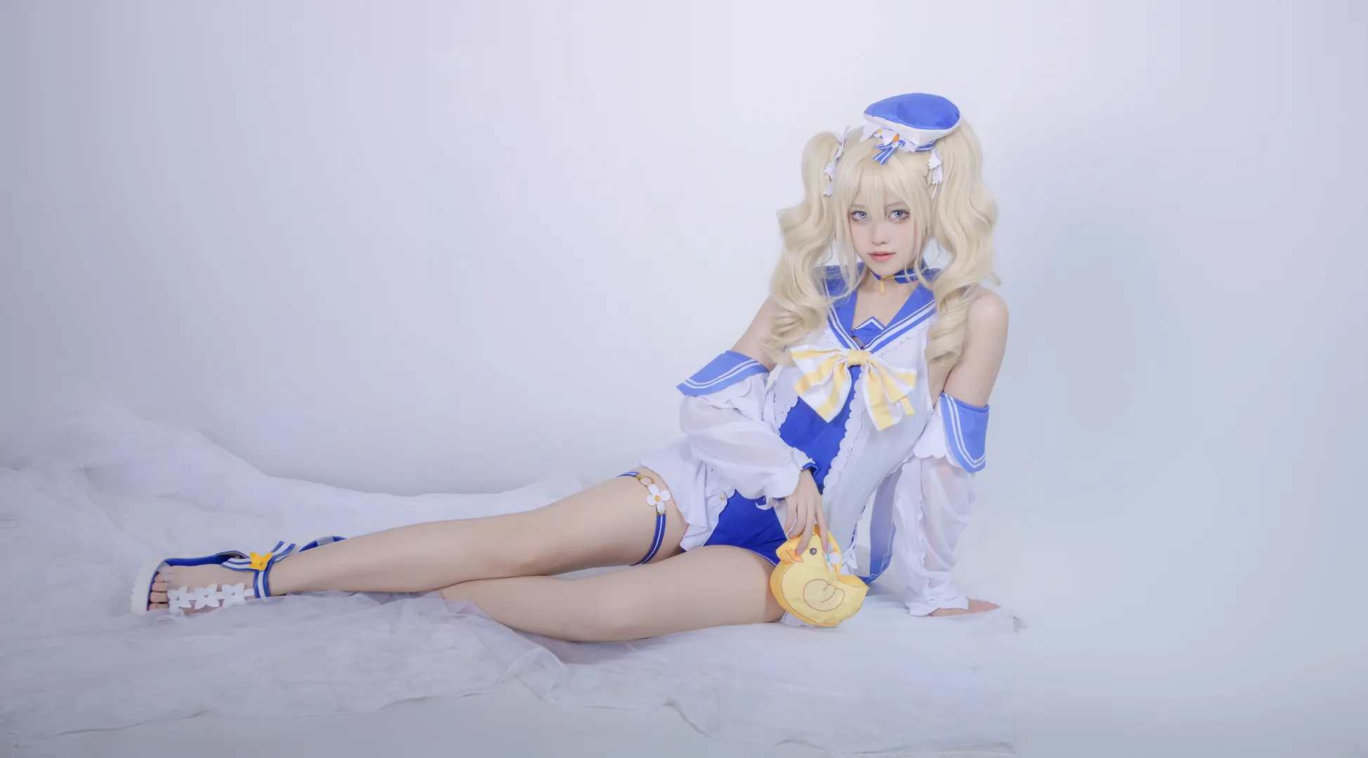 原神, 芭芭拉cos, 水手服, cosplay分享, 腿环 - 第5张