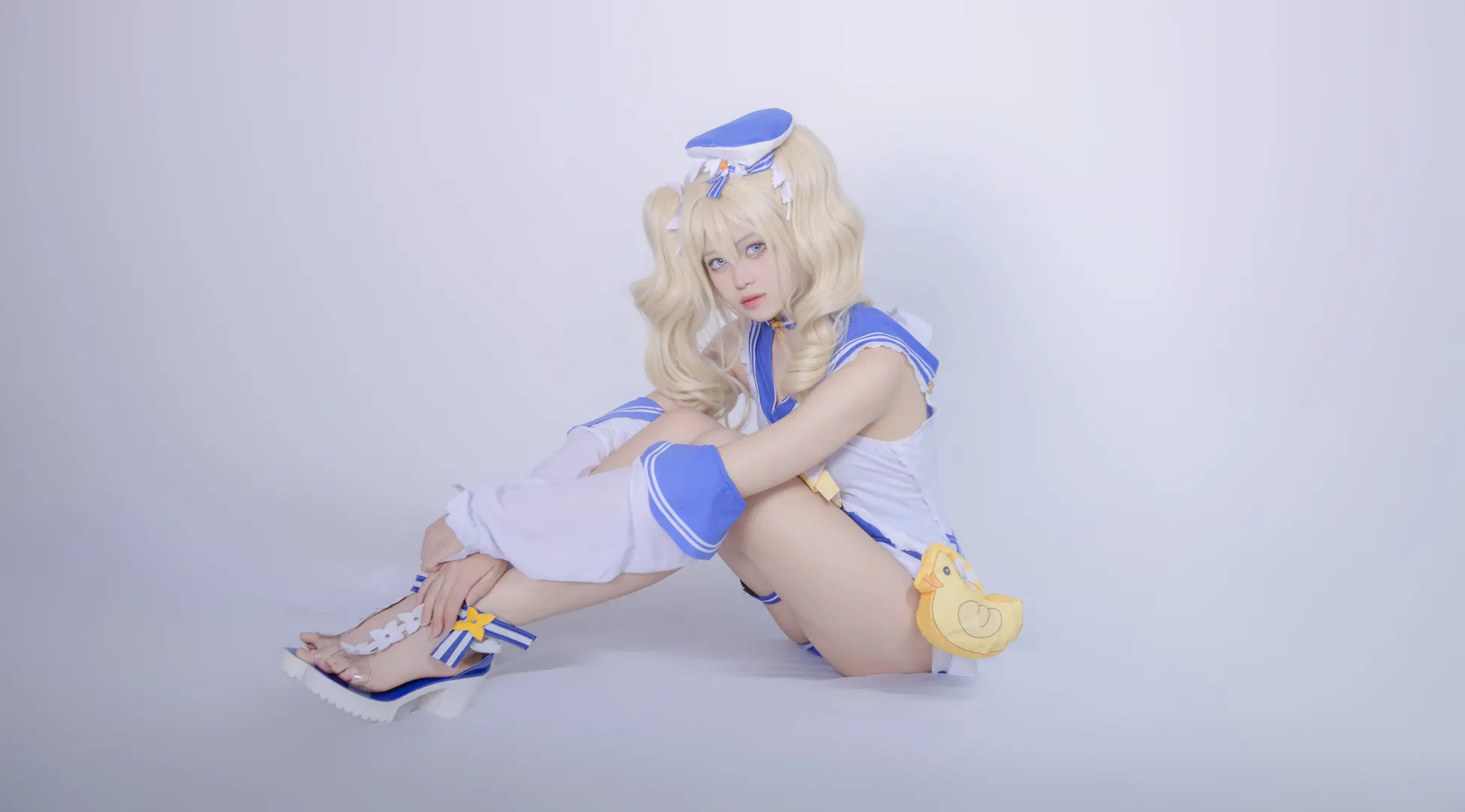 原神, 芭芭拉cos, 水手服, cosplay分享, 腿环 - 第6张