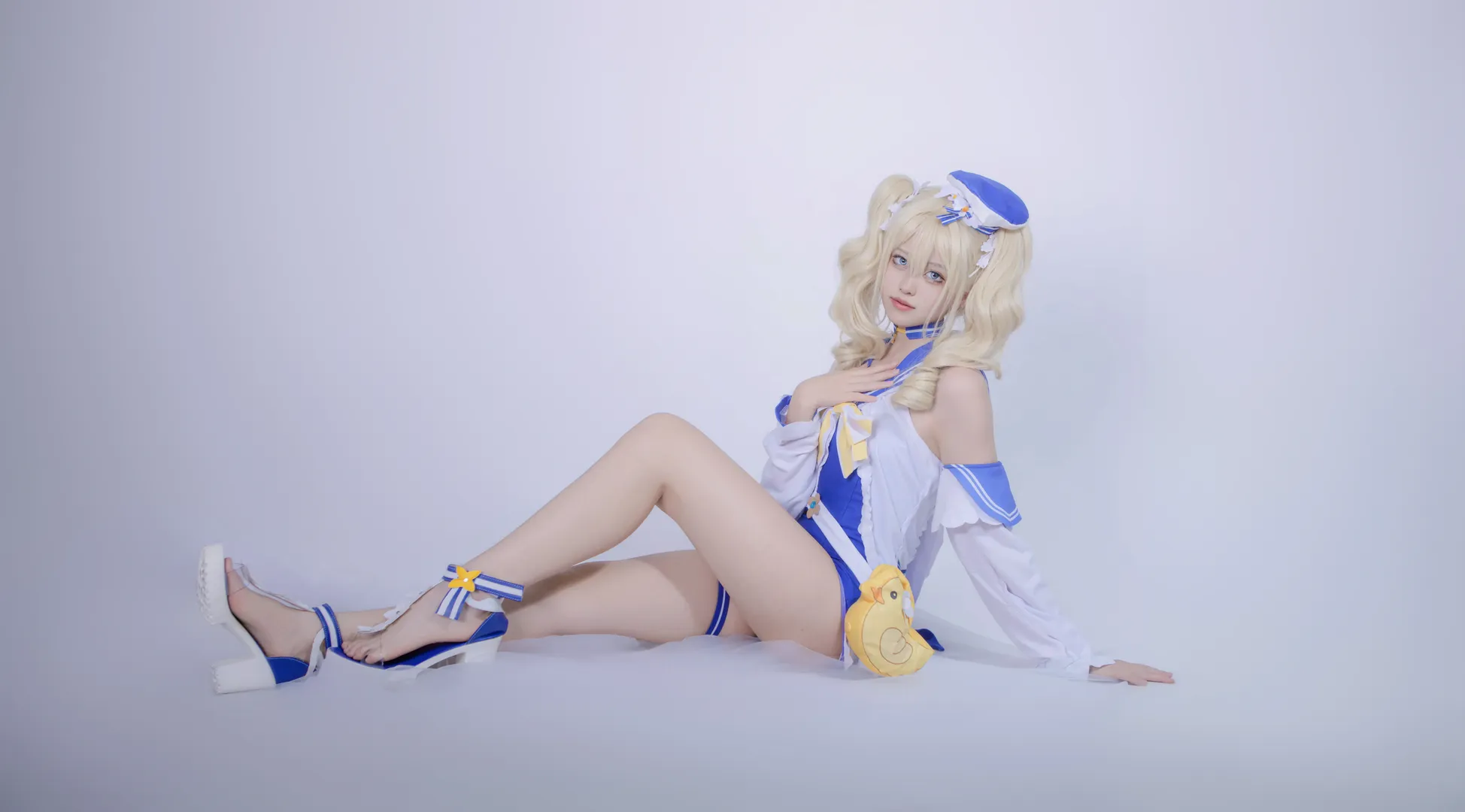 原神, 芭芭拉cos, 水手服, cosplay分享, 腿环 - 第7张