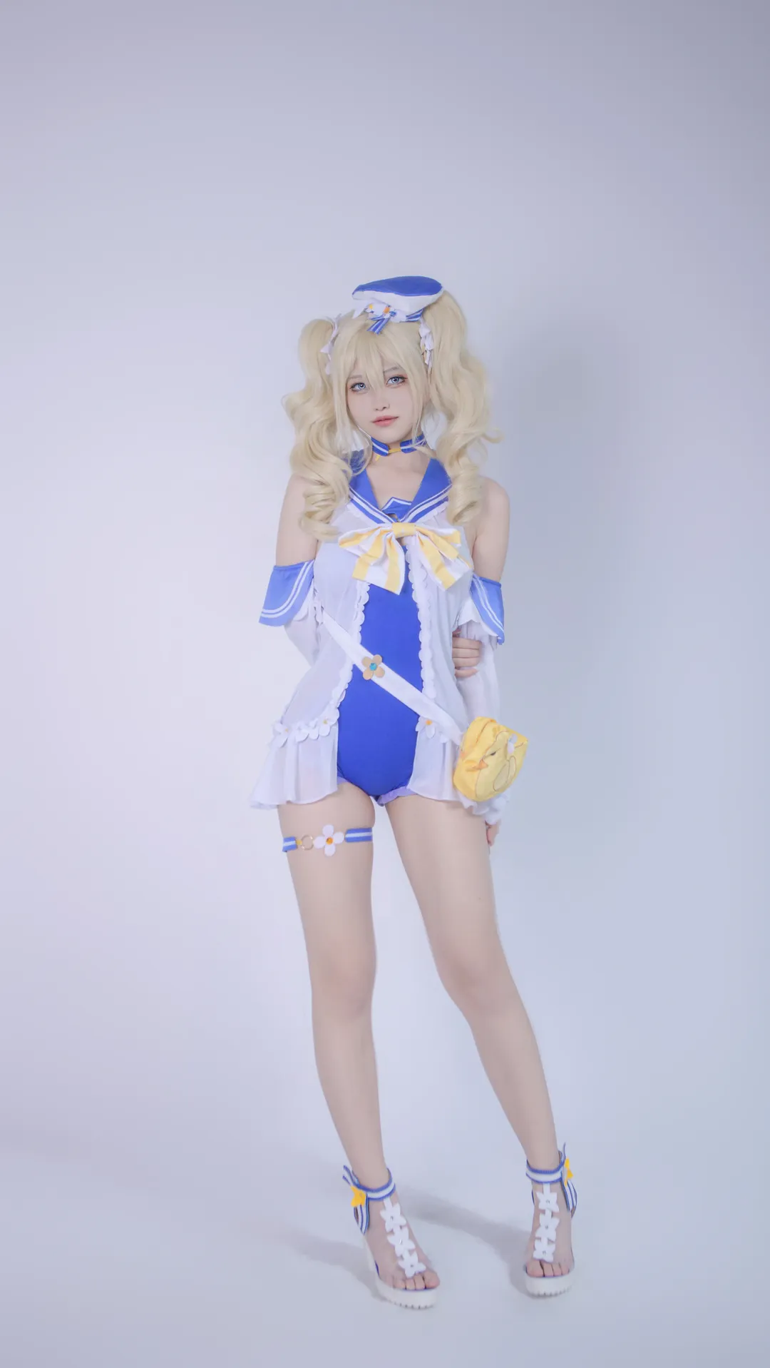 原神, 芭芭拉cos, 水手服, cosplay分享, 腿环 - 第8张
