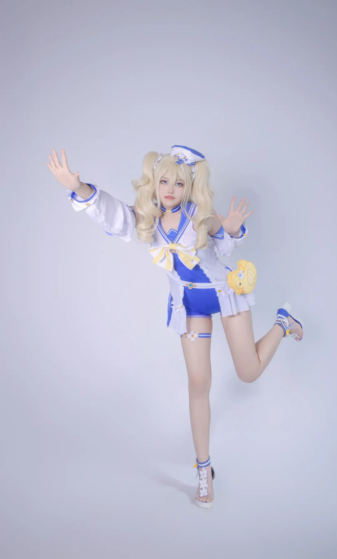 原神, 芭芭拉cos, 水手服, cosplay分享, 腿环 - 第9张