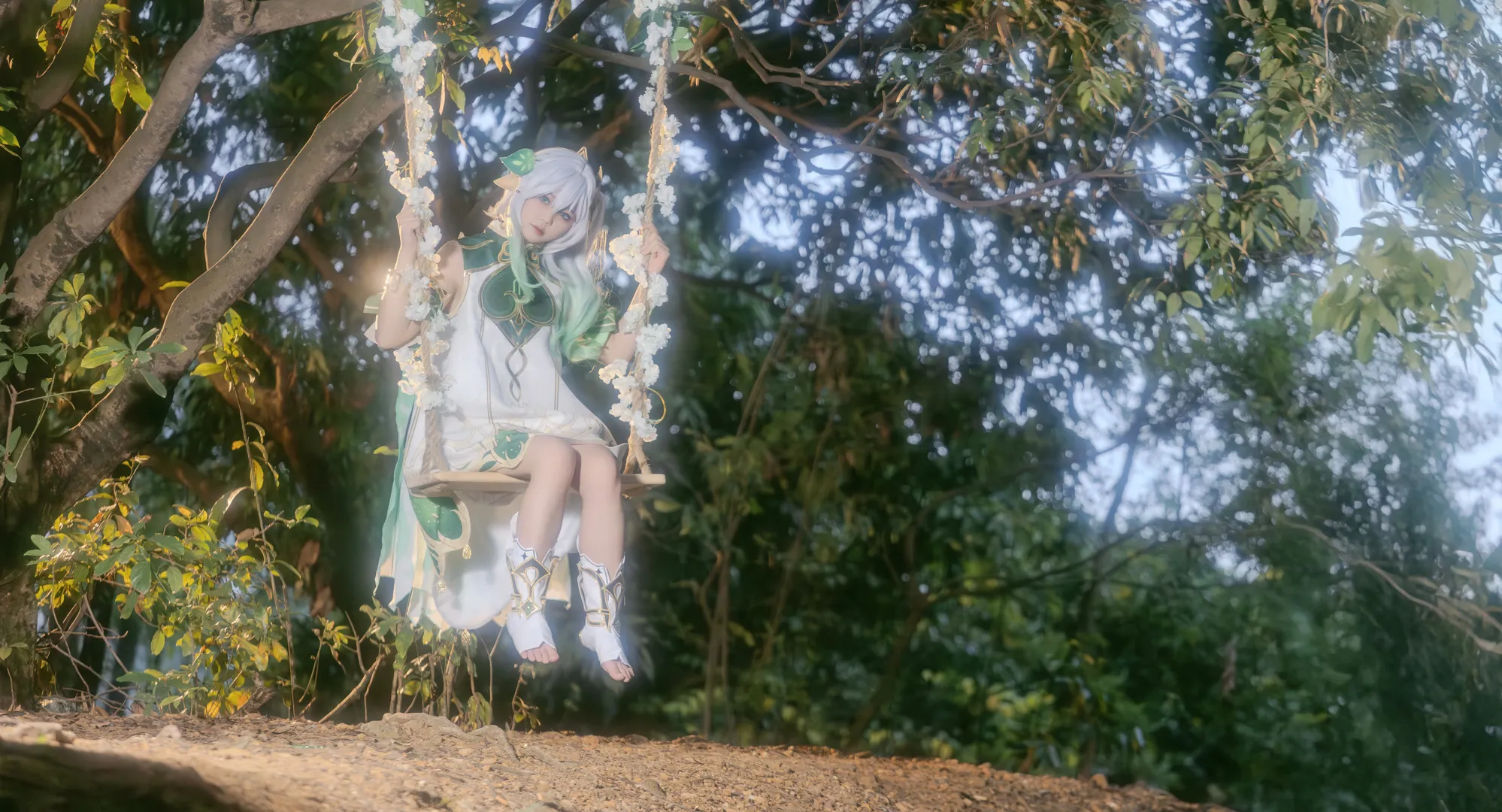 原神, 纳西妲cos, 户外摄影, 精灵cosplay, 森林写真 - 第13张