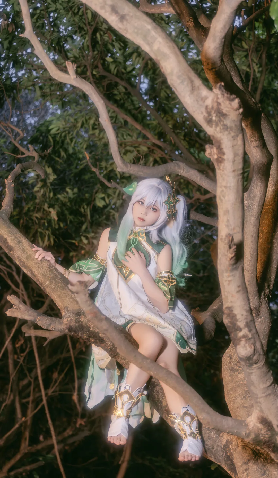 原神, 纳西妲cos, 户外摄影, 精灵cosplay, 森林写真 - 第14张