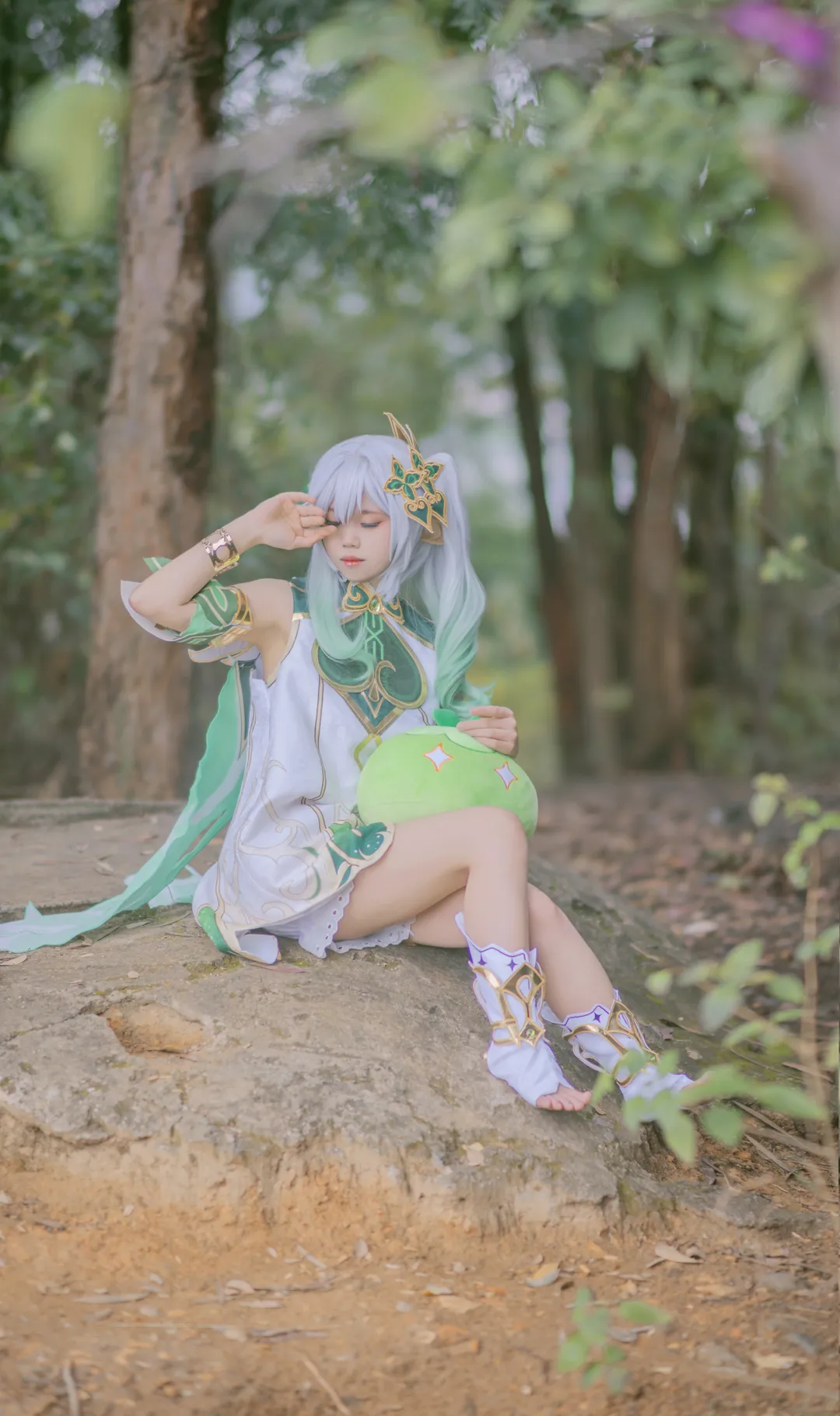 原神, 纳西妲cos, 户外摄影, 精灵cosplay, 森林写真 - 第2张