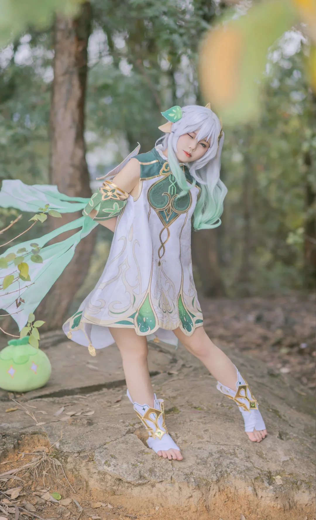 原神, 纳西妲cos, 户外摄影, 精灵cosplay, 森林写真 - 第3张