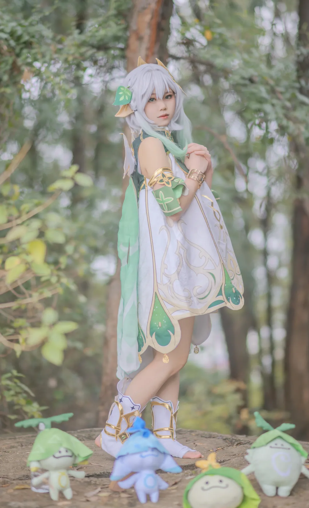 原神, 纳西妲cos, 户外摄影, 精灵cosplay, 森林写真 - 第5张