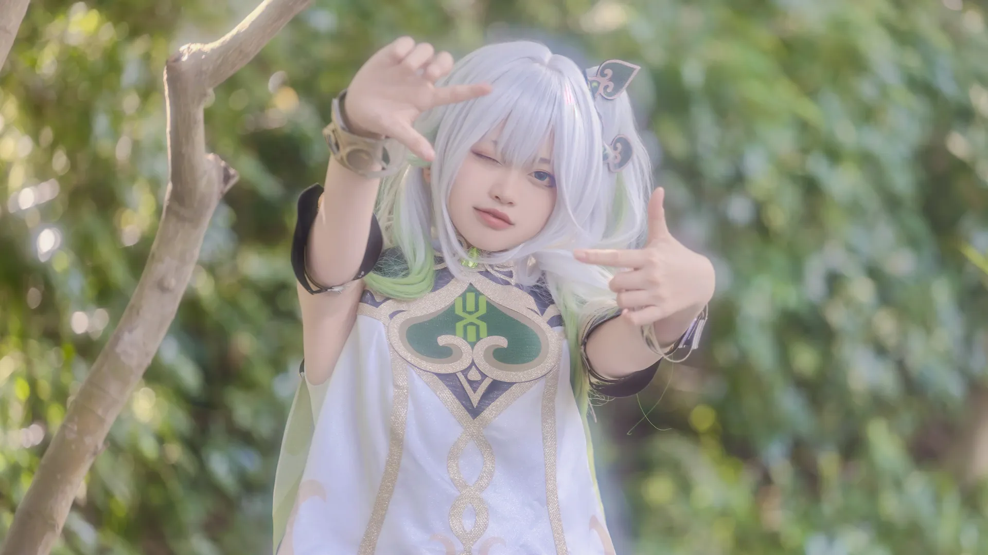 原神, コスプレ, 森林写真, ナヒーダ コスプレ, エルフ耳