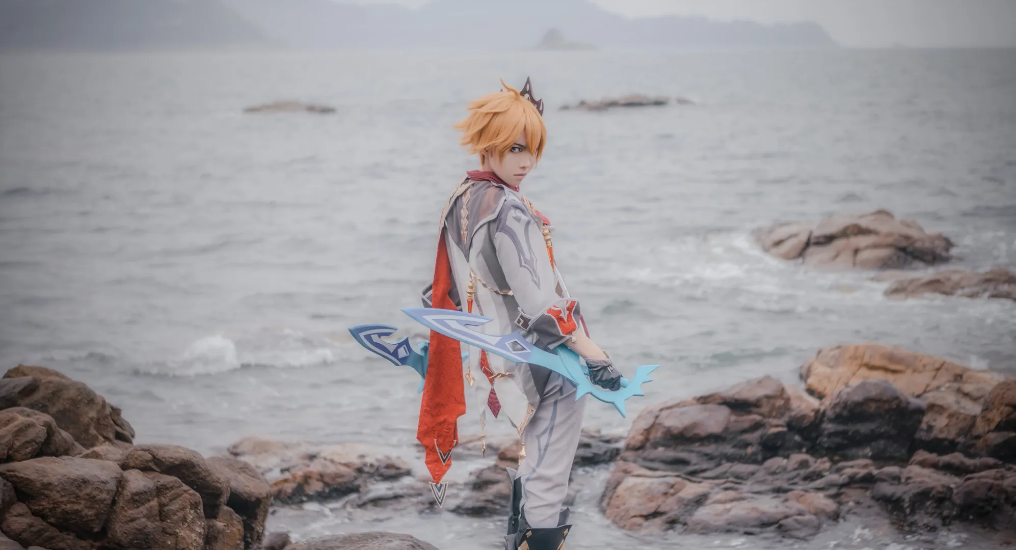 Genshin Impact, Weapon props, Seaside cosplay, Tartaglia cosplay, Hydro character - Image 2