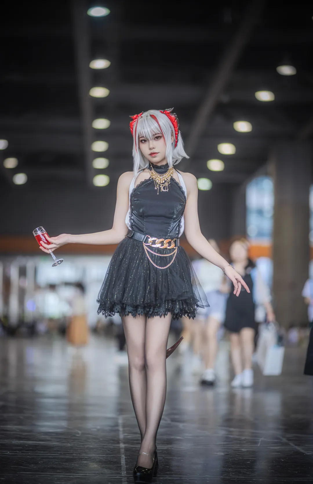 漫展场照, 明日方舟, 黑丝, Wcos, 黑色礼服 - 第2张