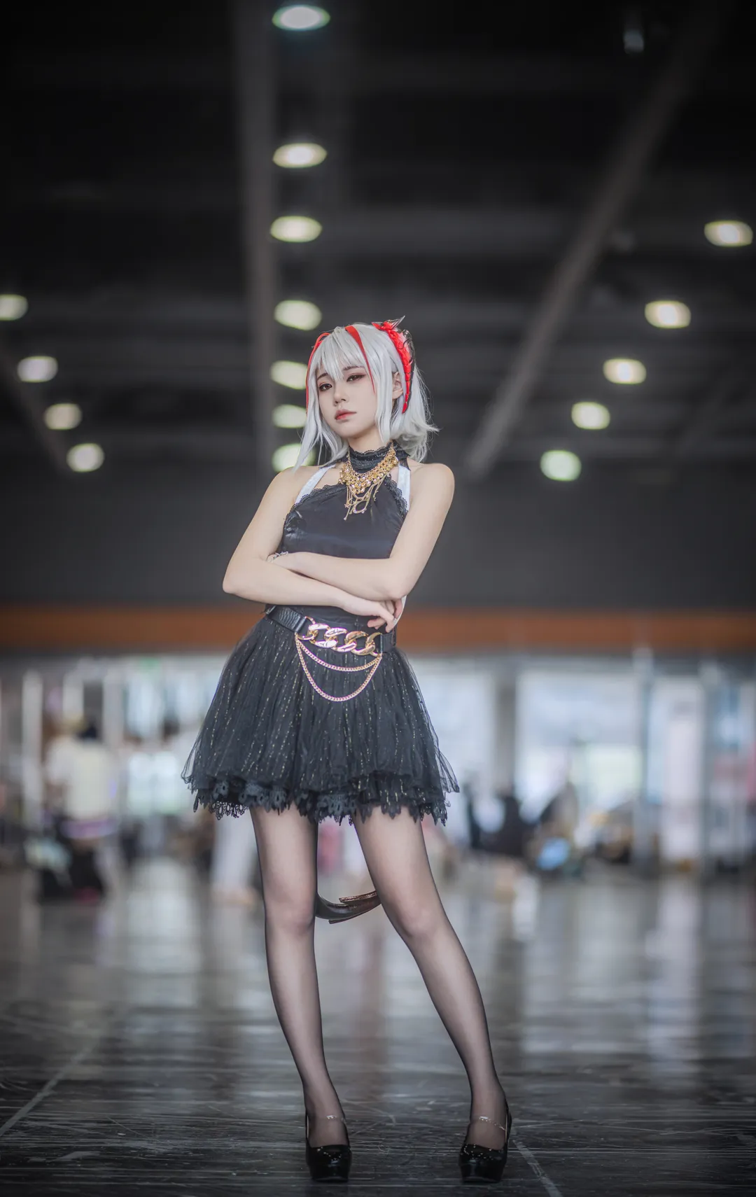 漫展场照, 明日方舟, 黑丝, Wcos, 黑色礼服