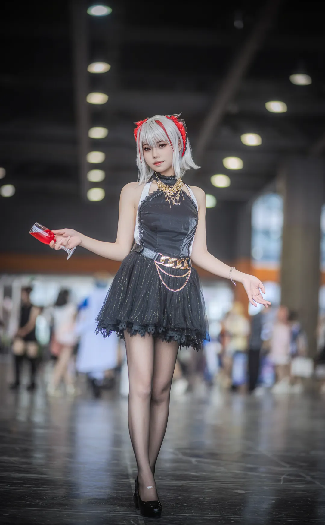 漫展场照, 明日方舟, 黑丝, Wcos, 黑色礼服 - 第6张