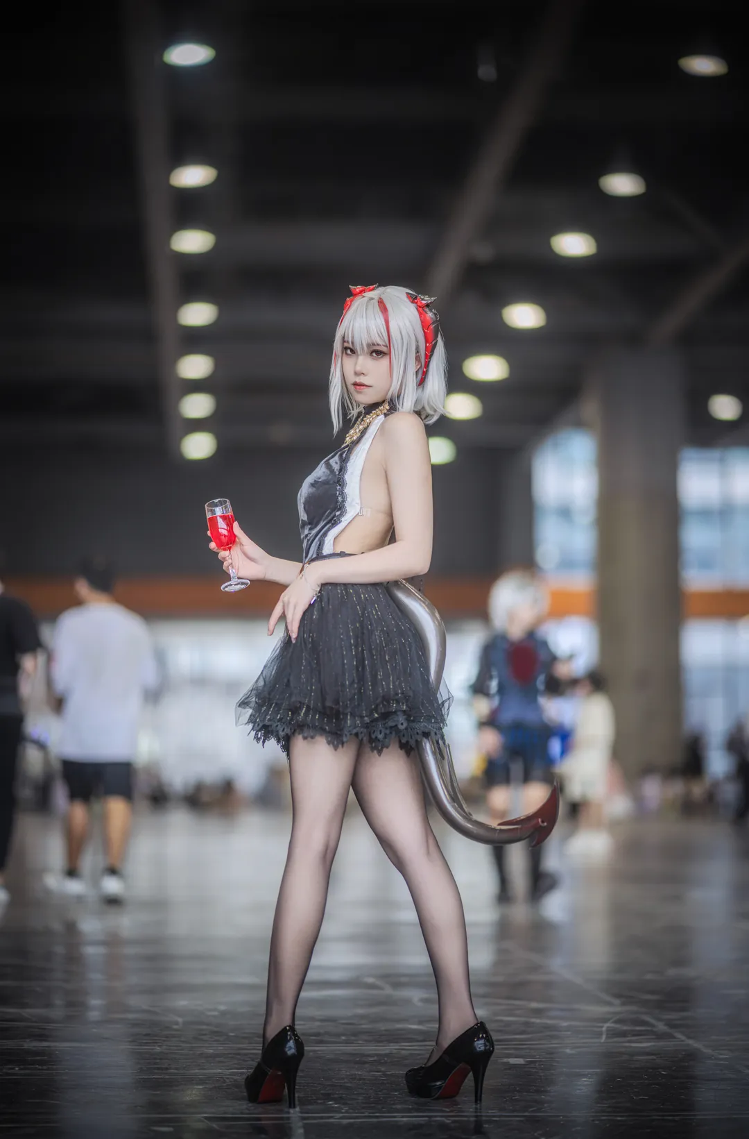 漫展场照, 明日方舟, 黑丝, Wcos, 黑色礼服 - 第7张