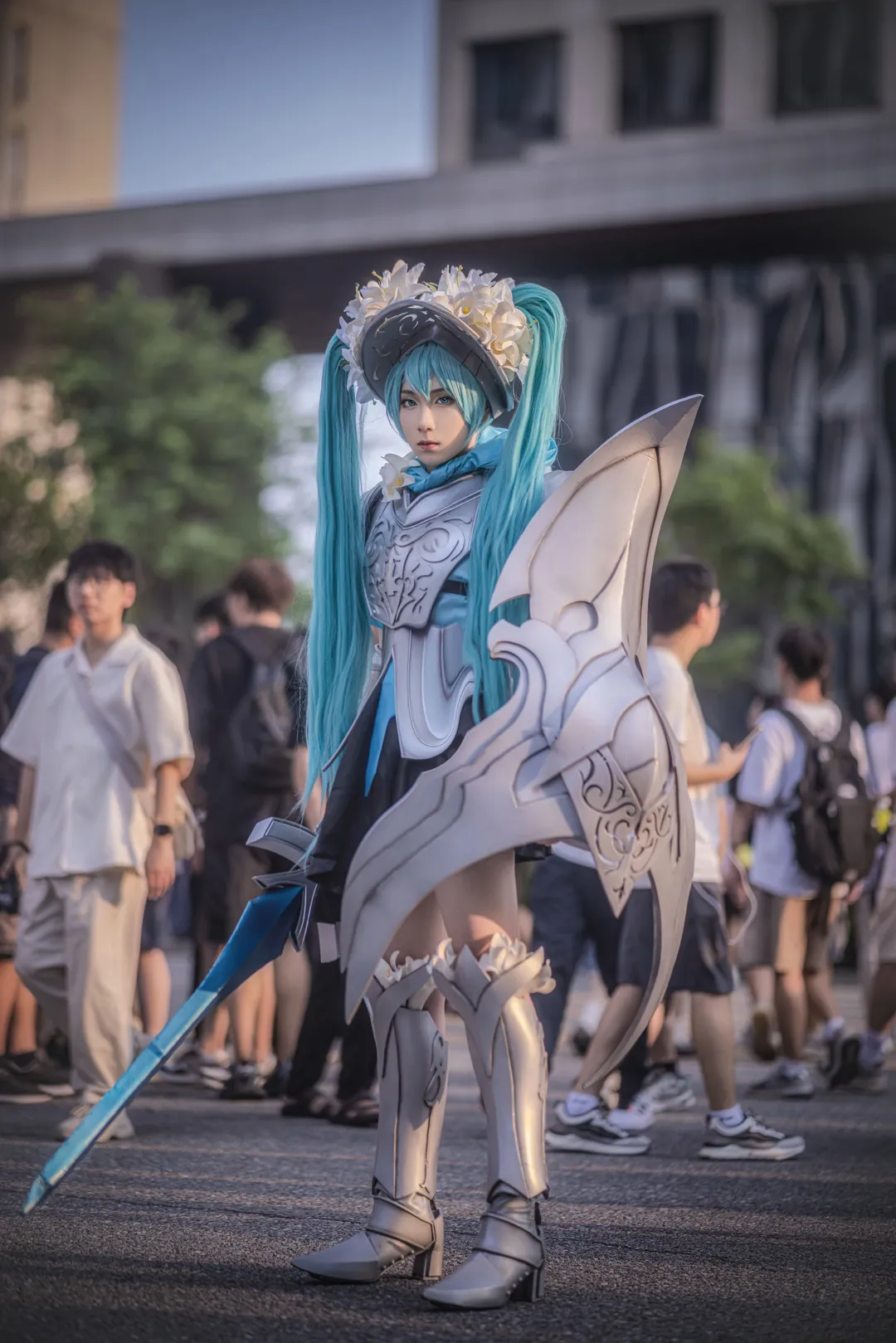 漫展返图, 初音未来, 初音未来cos, cosplay摄影, 骑士装甲