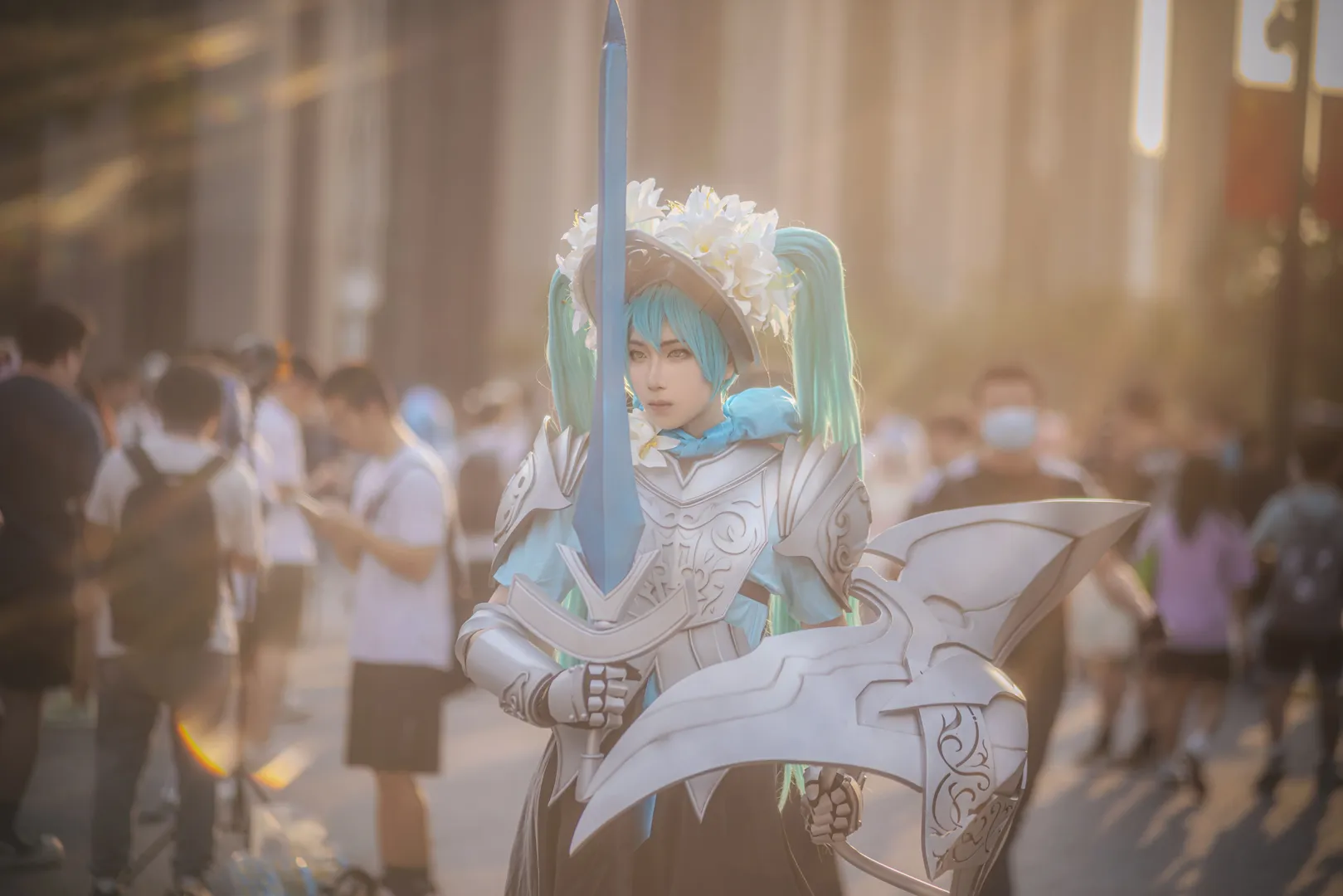 漫展返图, 初音未来, 初音未来cos, cosplay摄影, 骑士装甲 - 第2张