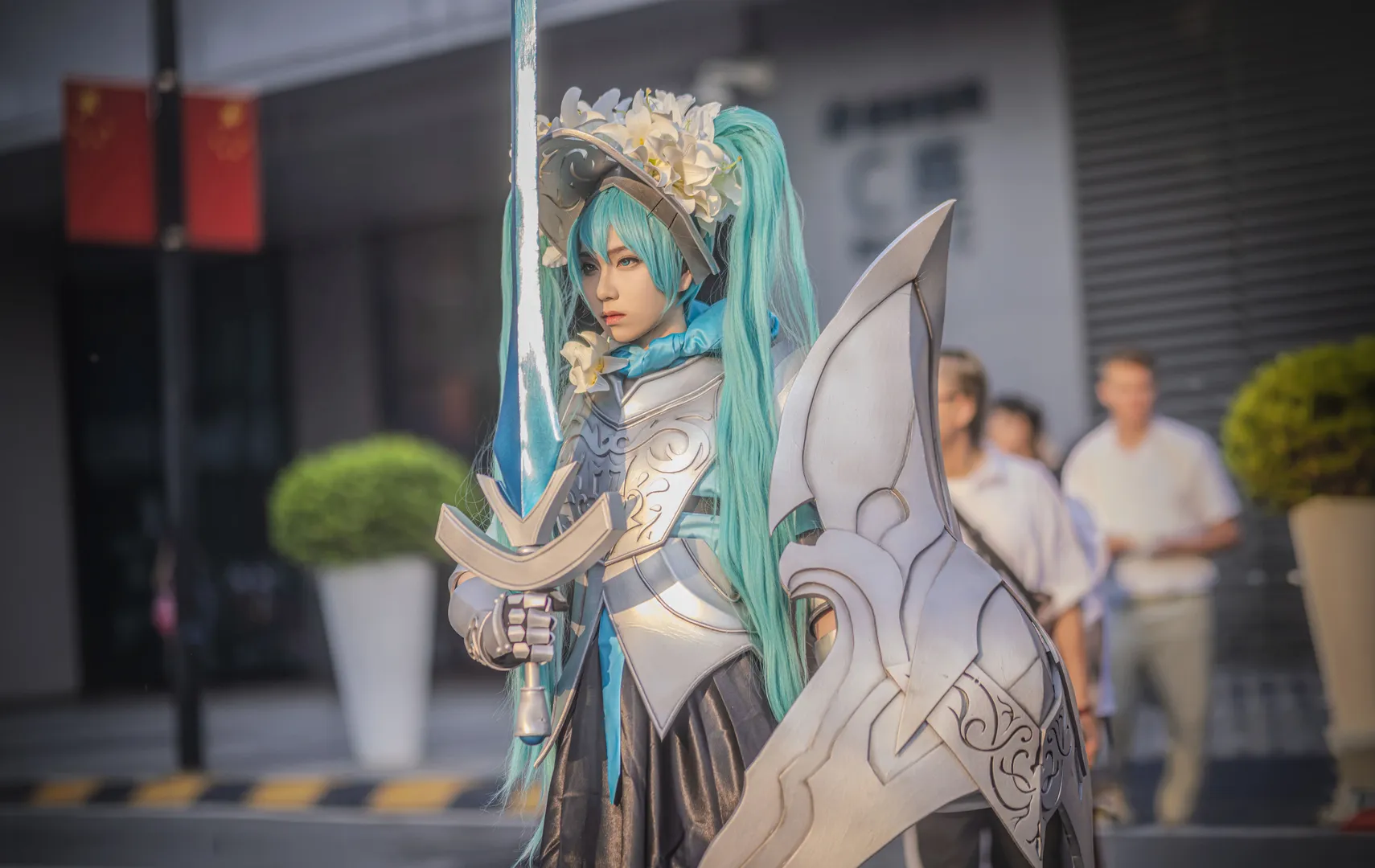 漫展返图, 初音未来, 初音未来cos, cosplay摄影, 骑士装甲 - 第3张