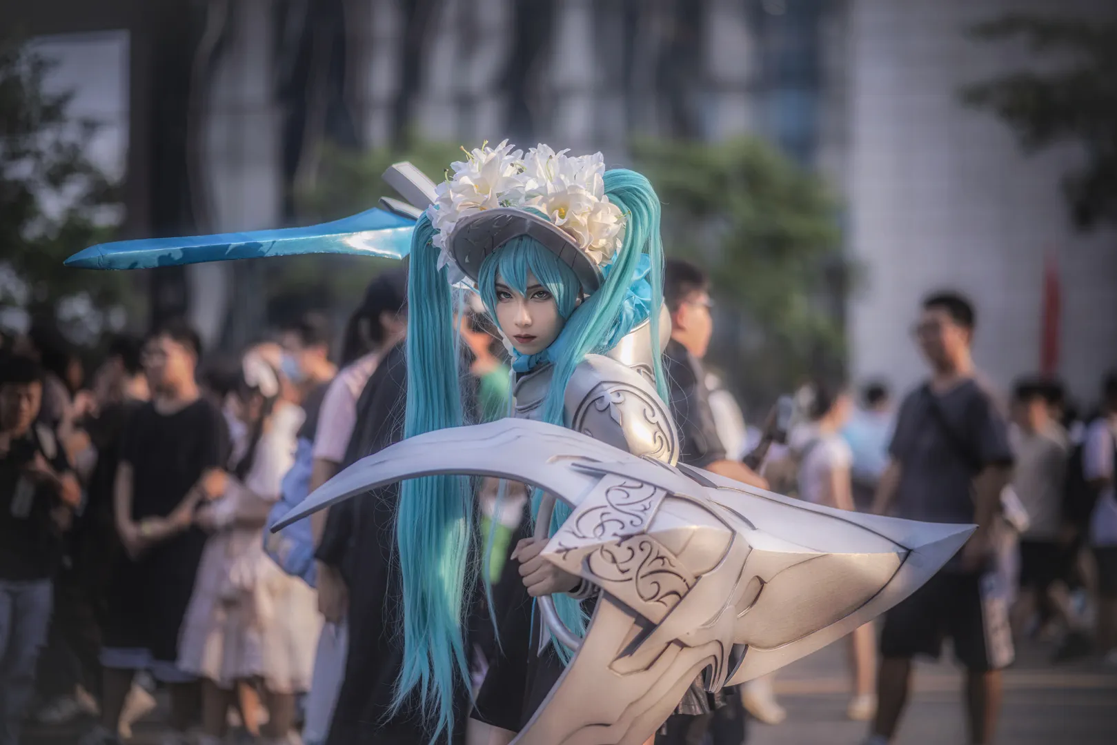 漫展返图, 初音未来, 初音未来cos, cosplay摄影, 骑士装甲 - 第4张