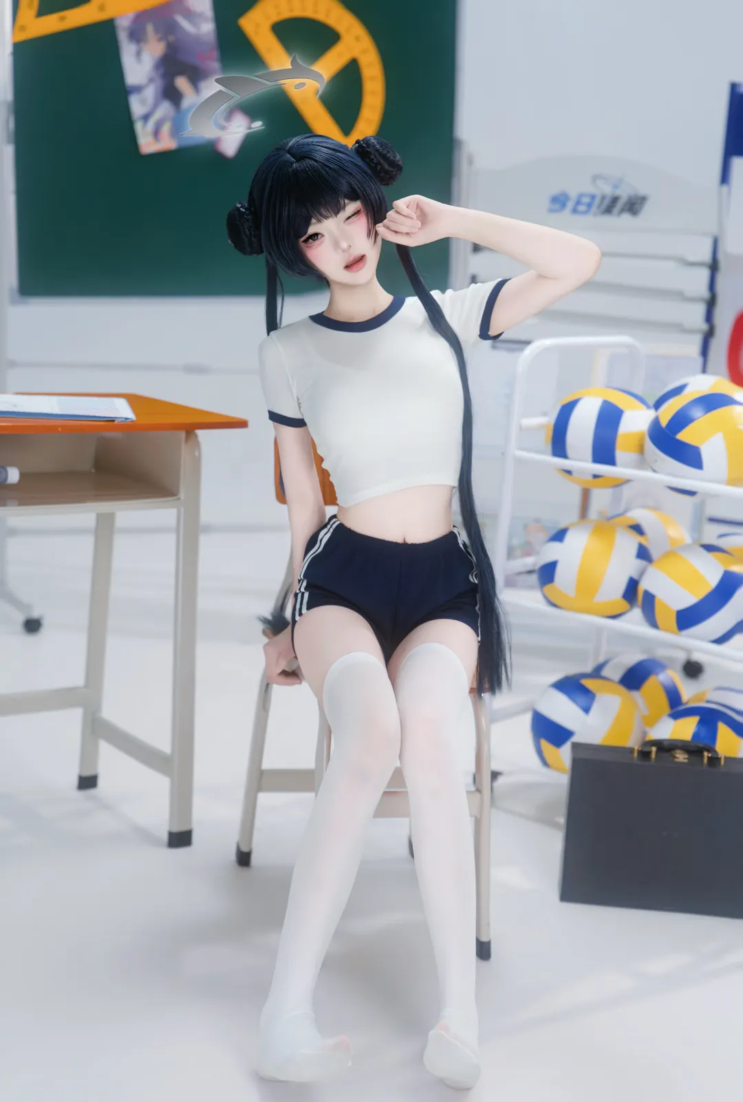 コスプレ, キサキ コスプレ, ブルーアーカイブ, 体操服, 白ニーソ - 2枚目