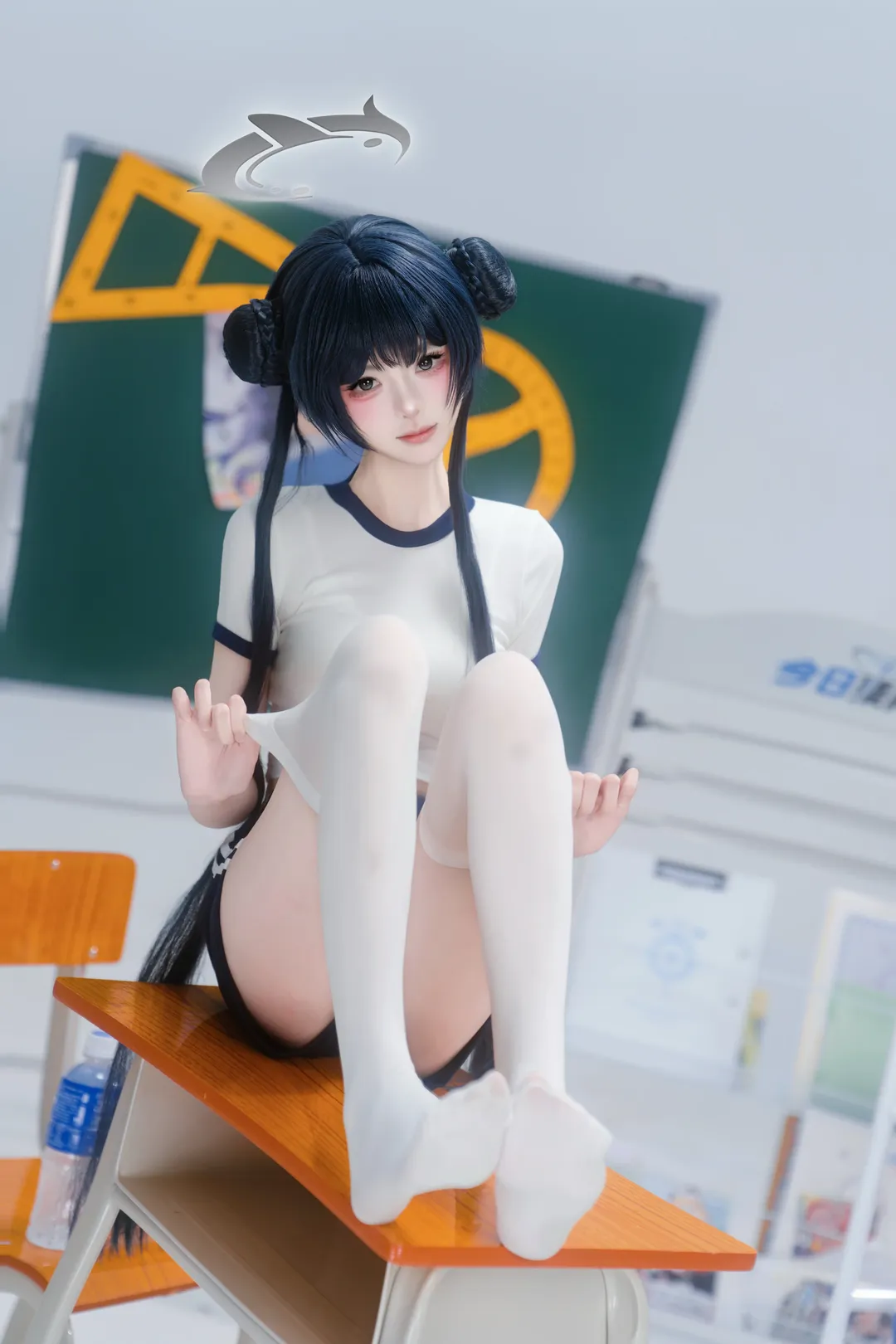コスプレ, キサキ コスプレ, ブルーアーカイブ, 体操服, 白ニーソ