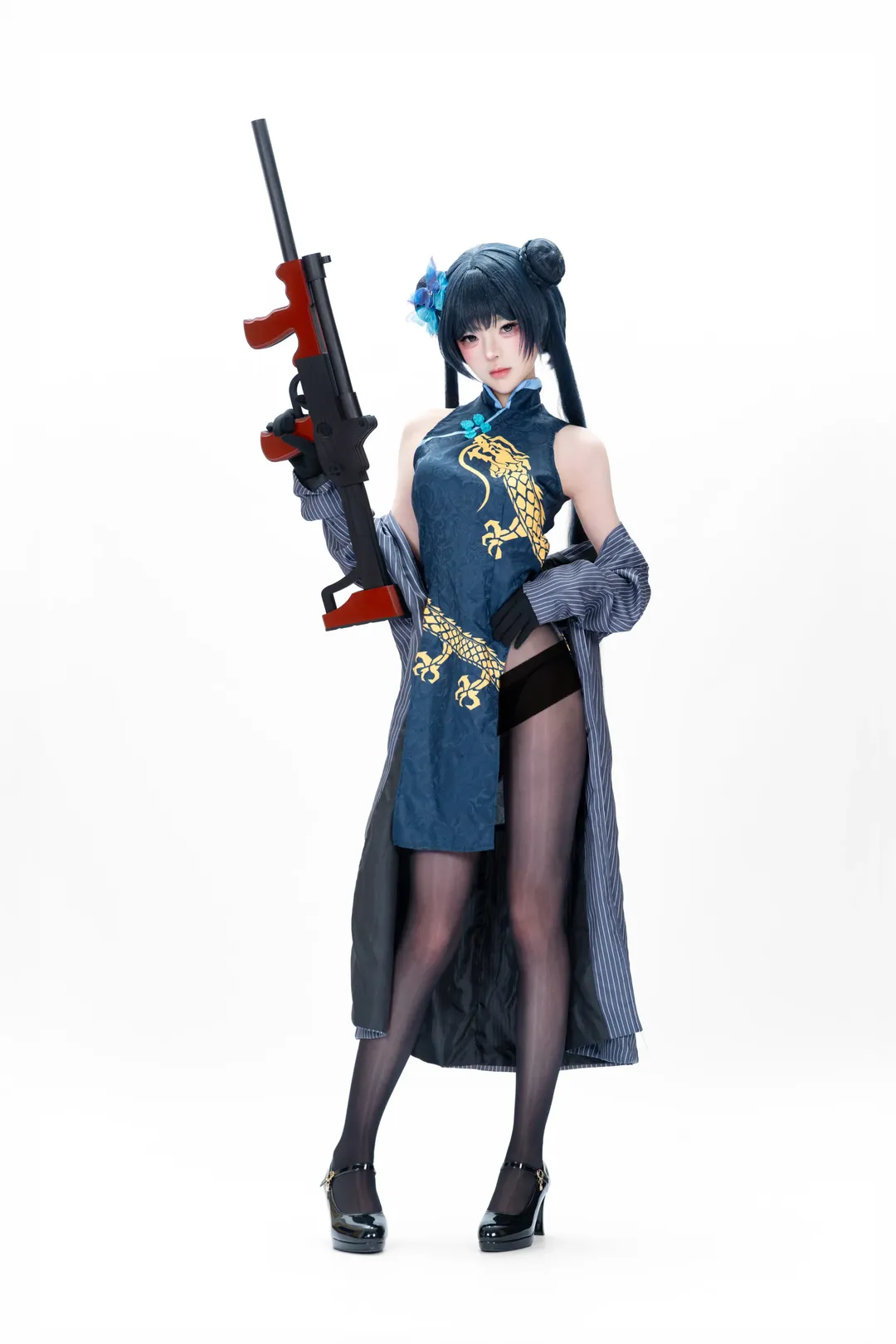 cosplay, 蔚蓝档案, 妃咲cos, 旗袍, 龙华妃咲