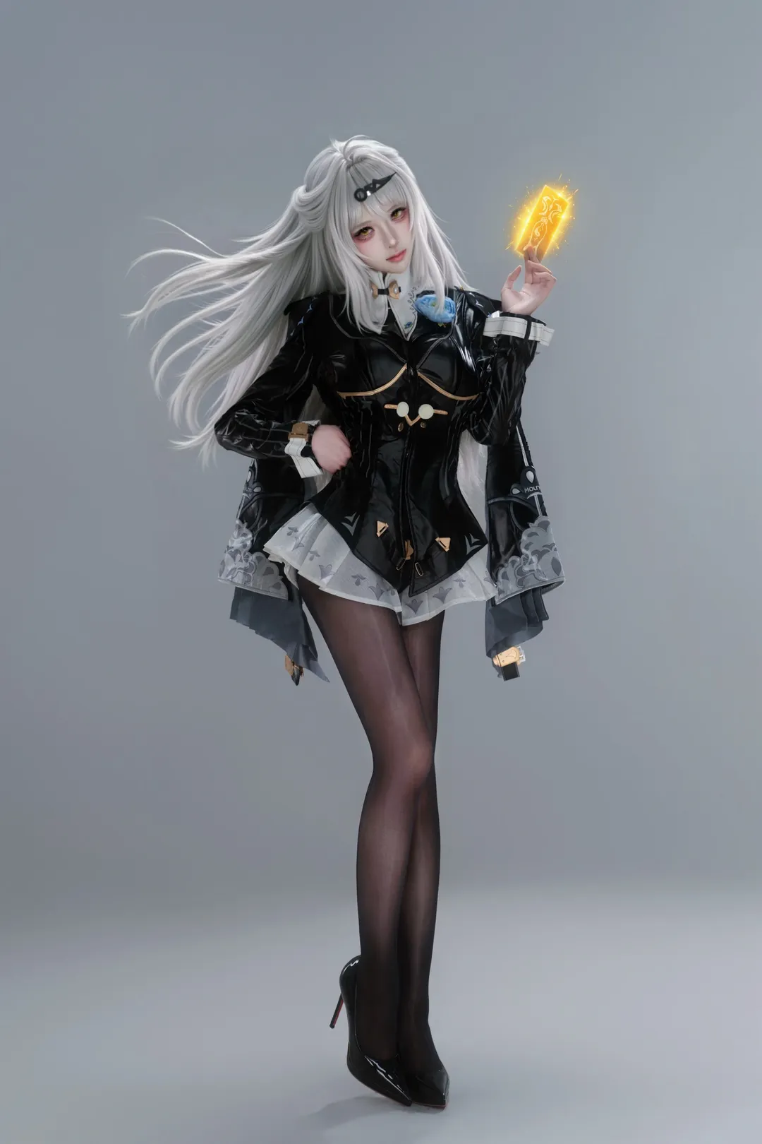 绝区零, 仪玄cos, 白毛cosplay, 黑丝高跟, 墨形影踪 - 第2张
