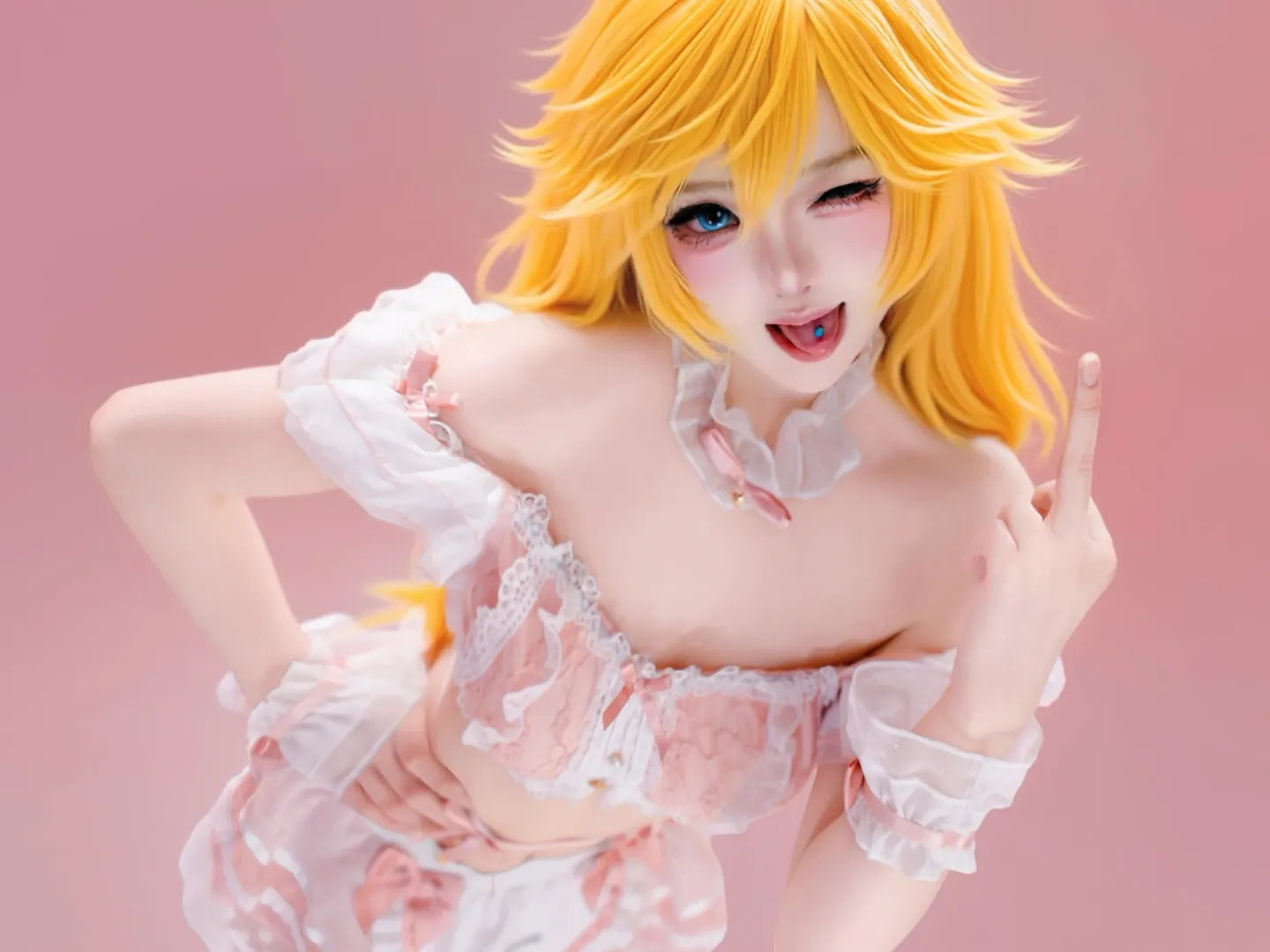 私设cos, 吊带袜天使, Pantycos, 二次元女仆装, 网袜 - 第3张