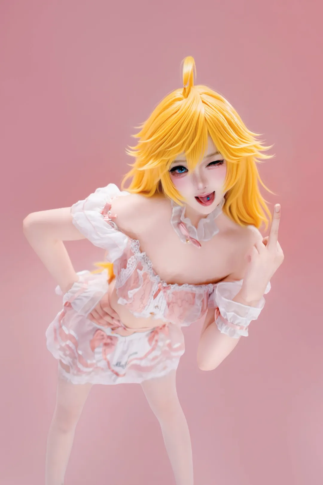 私设cos, 吊带袜天使, Pantycos, 二次元女仆装, 网袜 - 第4张