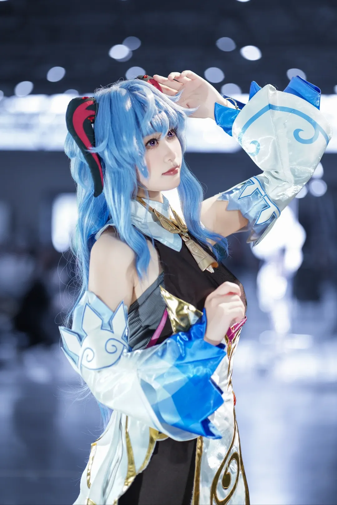 原神, 甘雨cos, cosplay分享, 梦乡漫展, 黑色打底裤 - 第1张