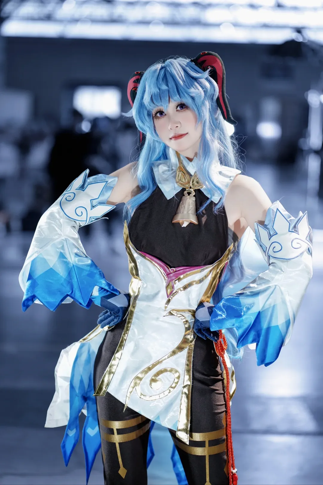 原神, 甘雨cos, cosplay分享, 梦乡漫展, 黑色打底裤 - 第4张