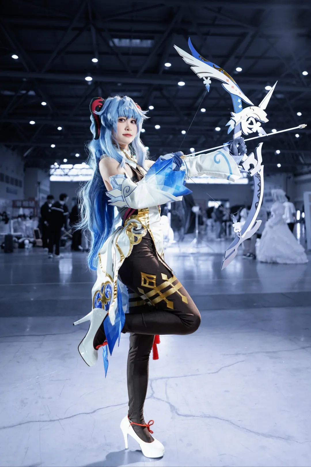 原神, 甘雨cos, cosplay分享, 梦乡漫展, 黑色打底裤 - 第6张