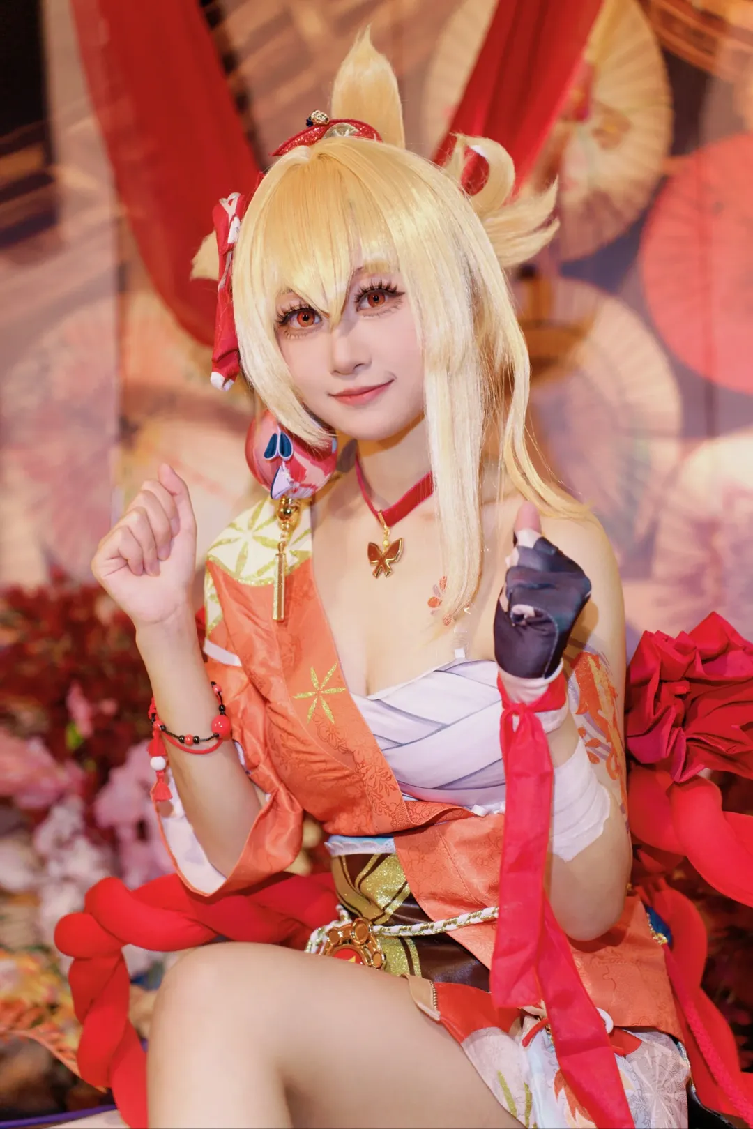 原神, 二次元コスプレ, 宵宮コスプレ, 和風少女, ロングソックス コーデ - 2枚目