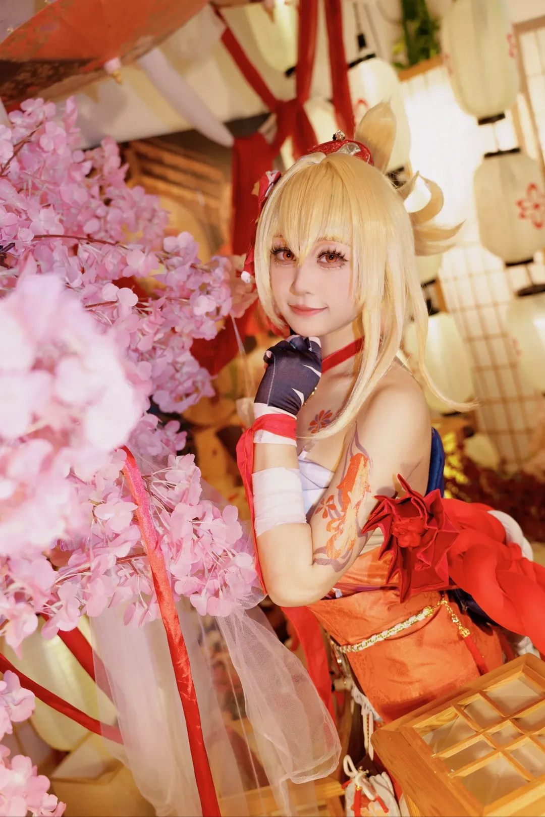 原神, 二次元コスプレ, 宵宮コスプレ, 和風少女, ロングソックス コーデ - 3枚目