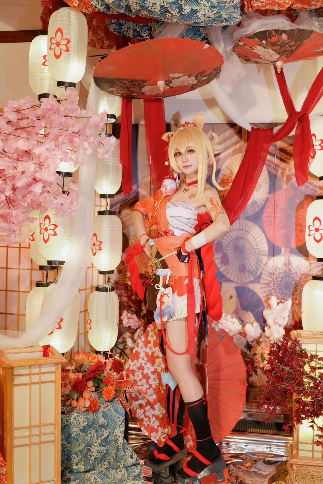 原神, 二次元コスプレ, 宵宮コスプレ, 和風少女, ロングソックス コーデ - 6枚目